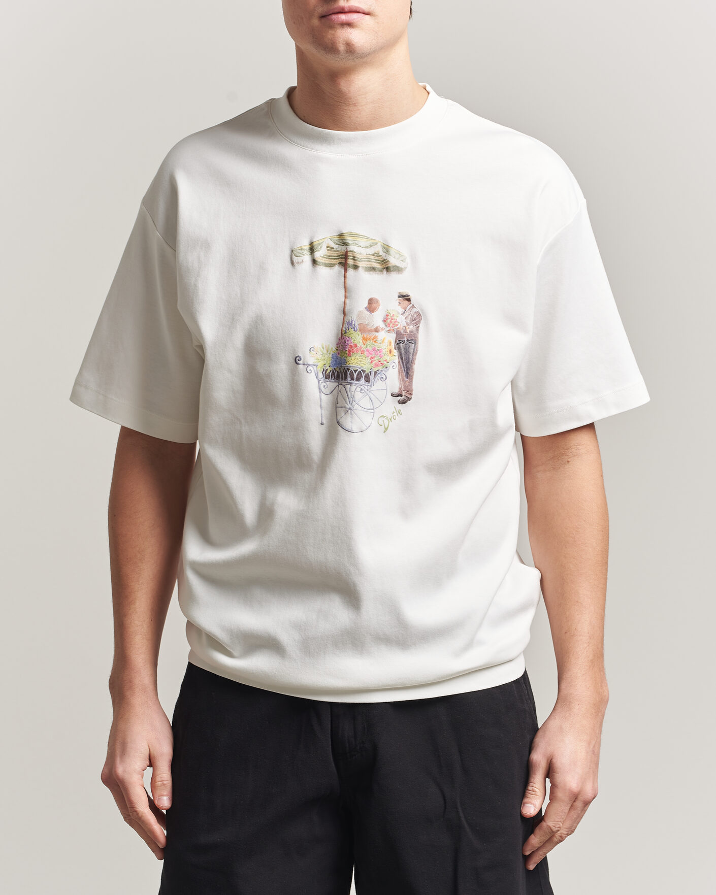 Men | T-Shirts | Drôle de Monsieur | Fleuriste T-Shirt Off White
