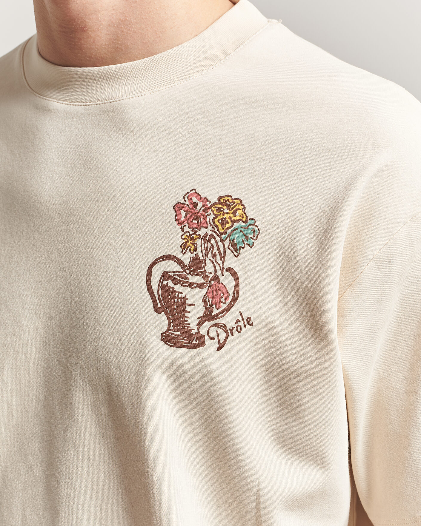 Men | T-Shirts | Drôle de Monsieur | Vase Havana T-Shirt Sand