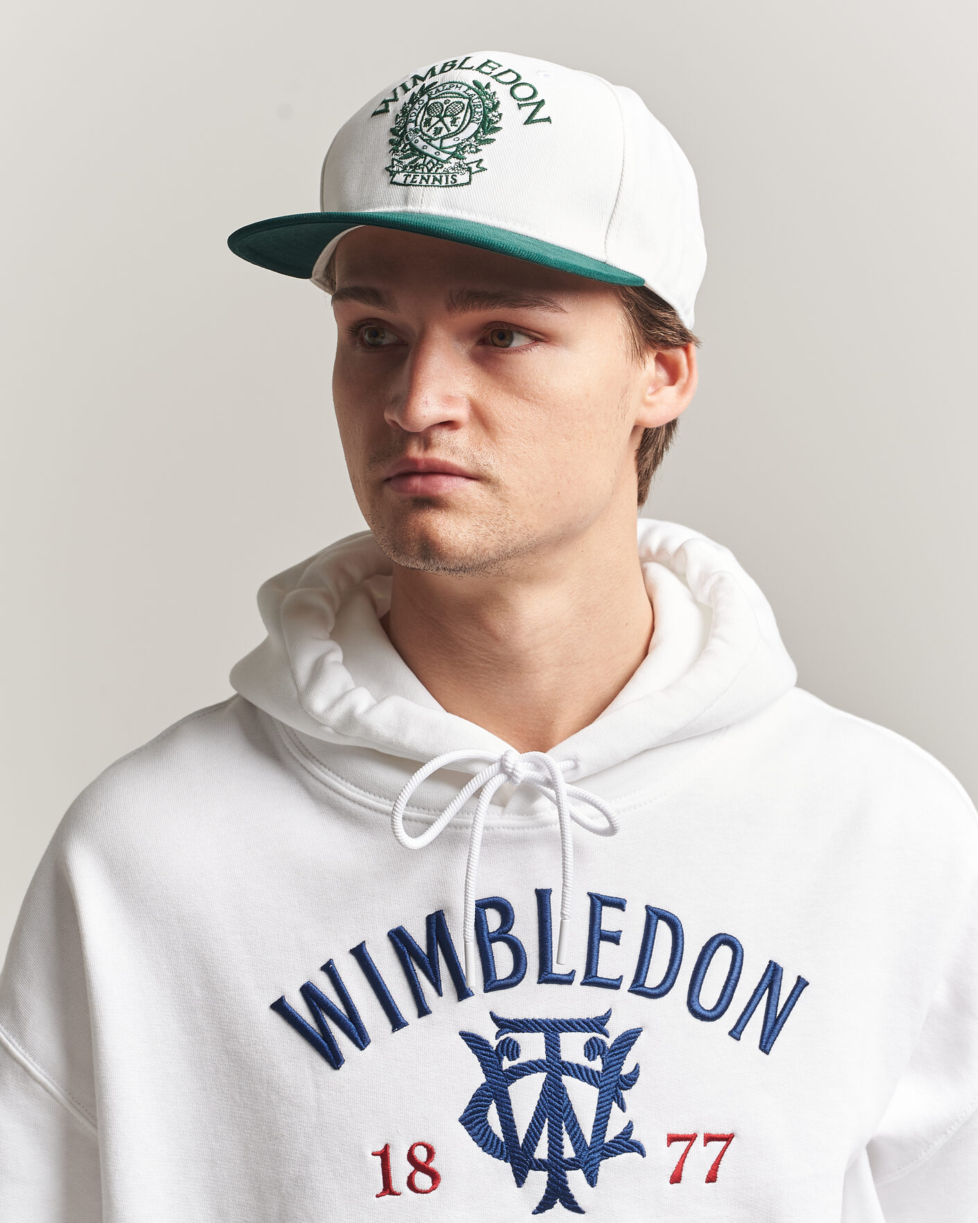 Men | Hats & Caps | Polo Ralph Lauren | Wimbledon Cap White/Moss Agate