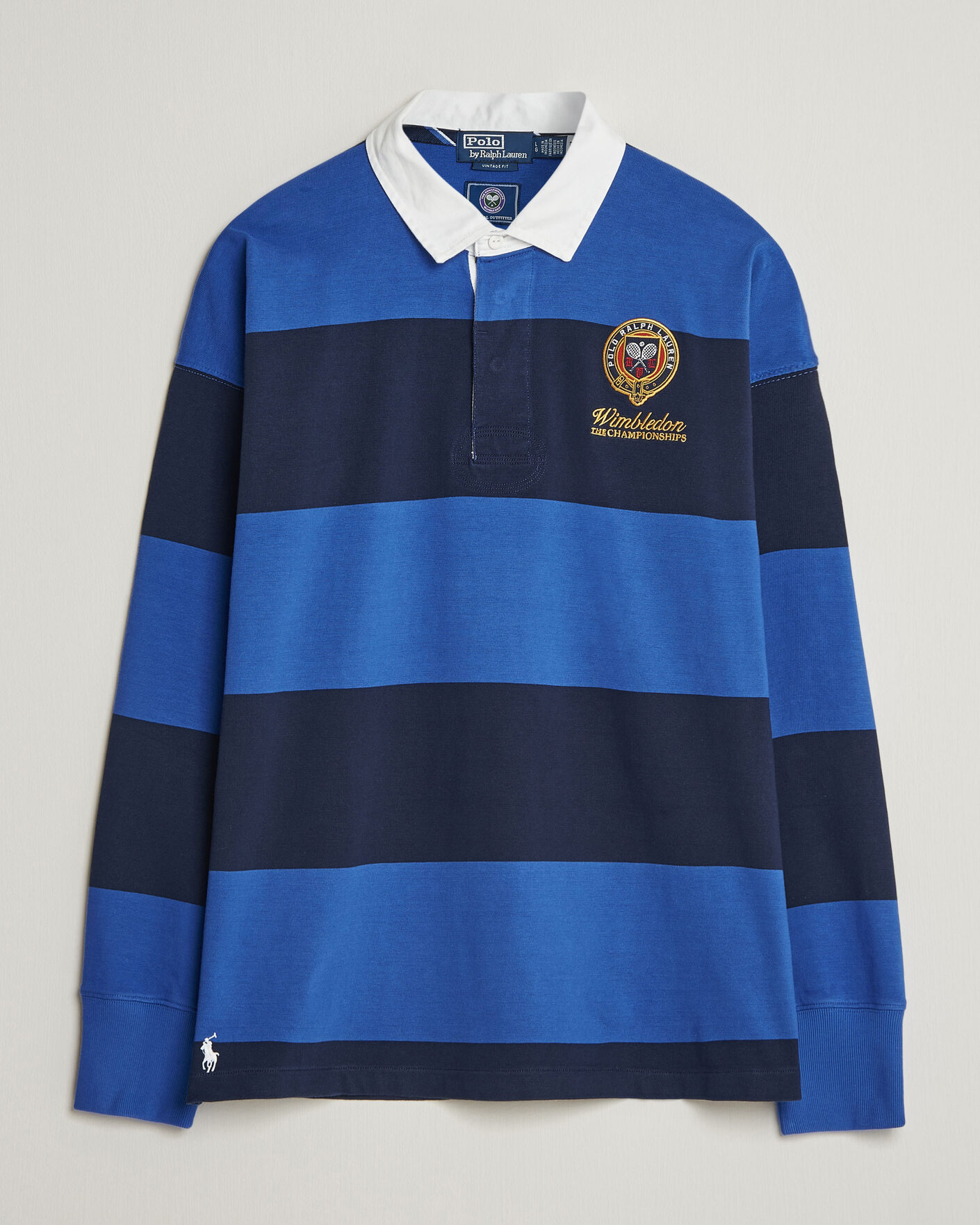 Men | Sweaters & Knitwear | Polo Ralph Lauren | Striped Rugby Pullover Collegiate Blue
