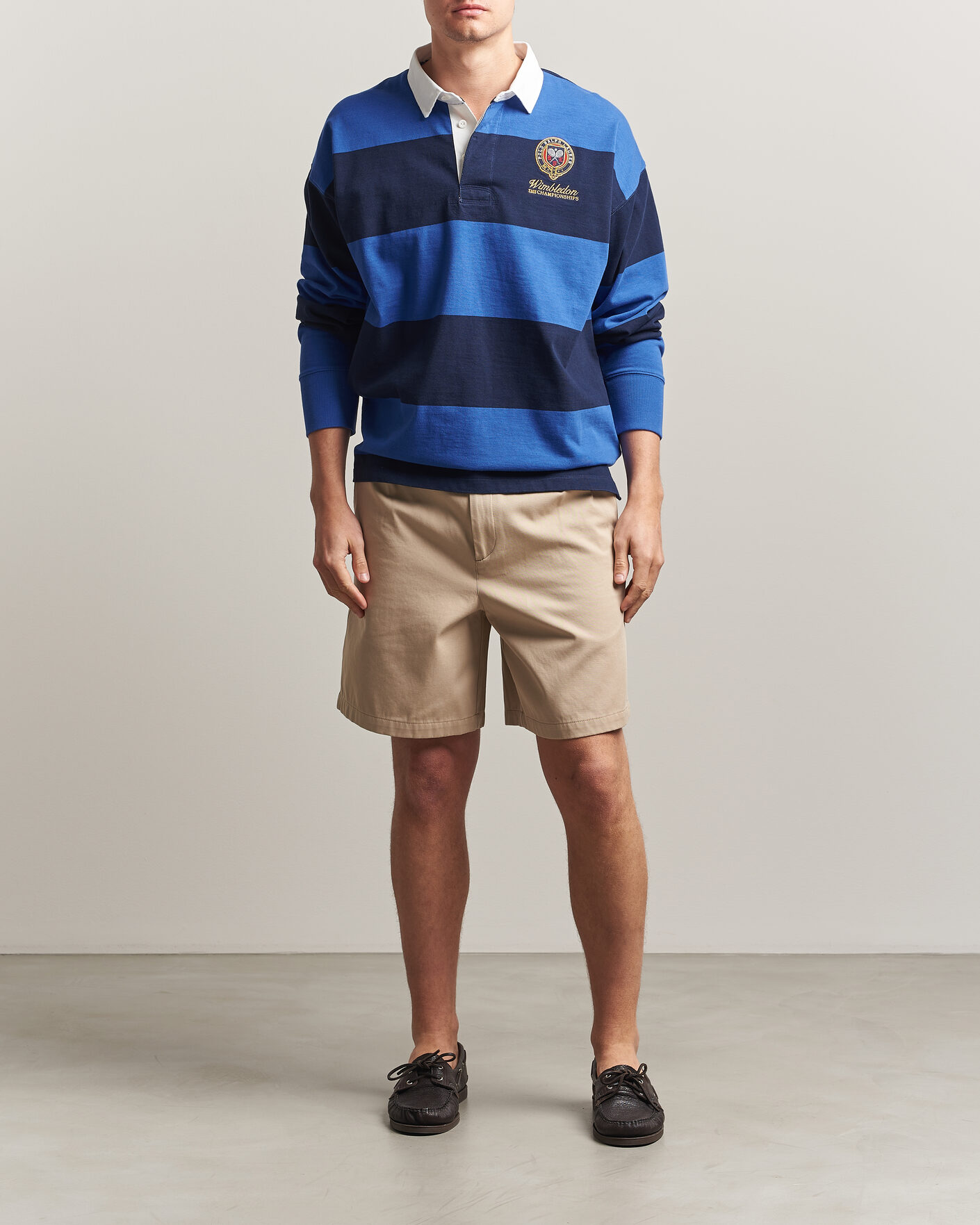 Men | Sweaters & Knitwear | Polo Ralph Lauren | Striped Rugby Pullover Collegiate Blue