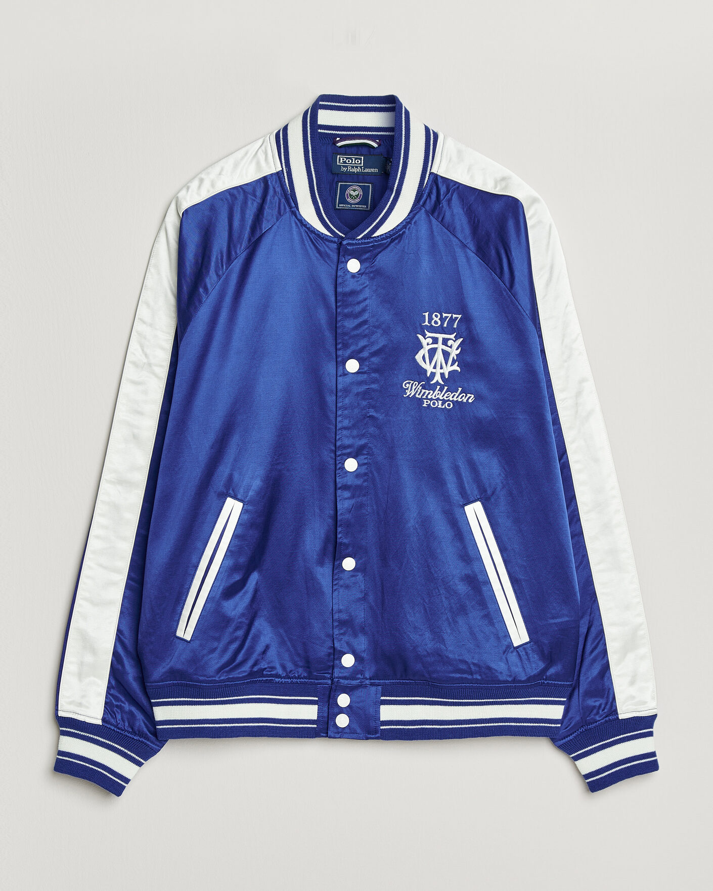 Men | Coats & Jackets | Polo Ralph Lauren | Championship Bomber Jacket Graphic Royal/White