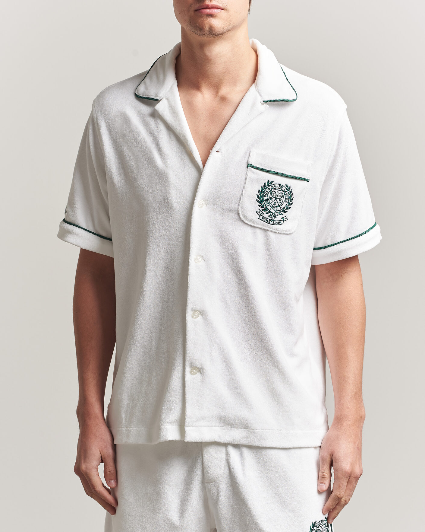 Men | Shirts | Polo Ralph Lauren | Terry Short Sleeve Shirt White