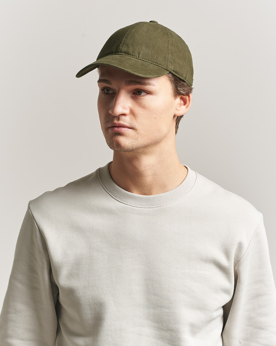 Men | Hats & Caps | Tiger of Sweden | Hent Washed Cap Kalamata Green