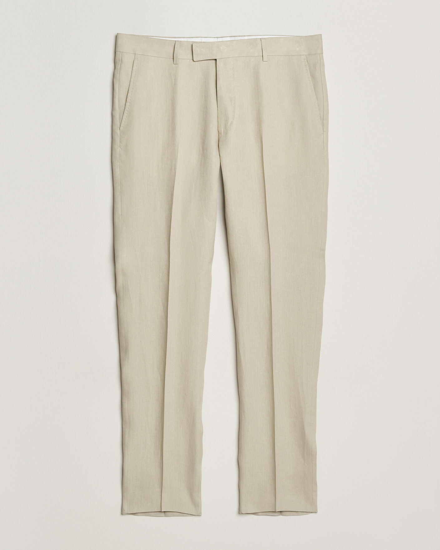 Men | Trousers | Tiger of Sweden | Tenuta Linen Suit Trousers Cream Sand
