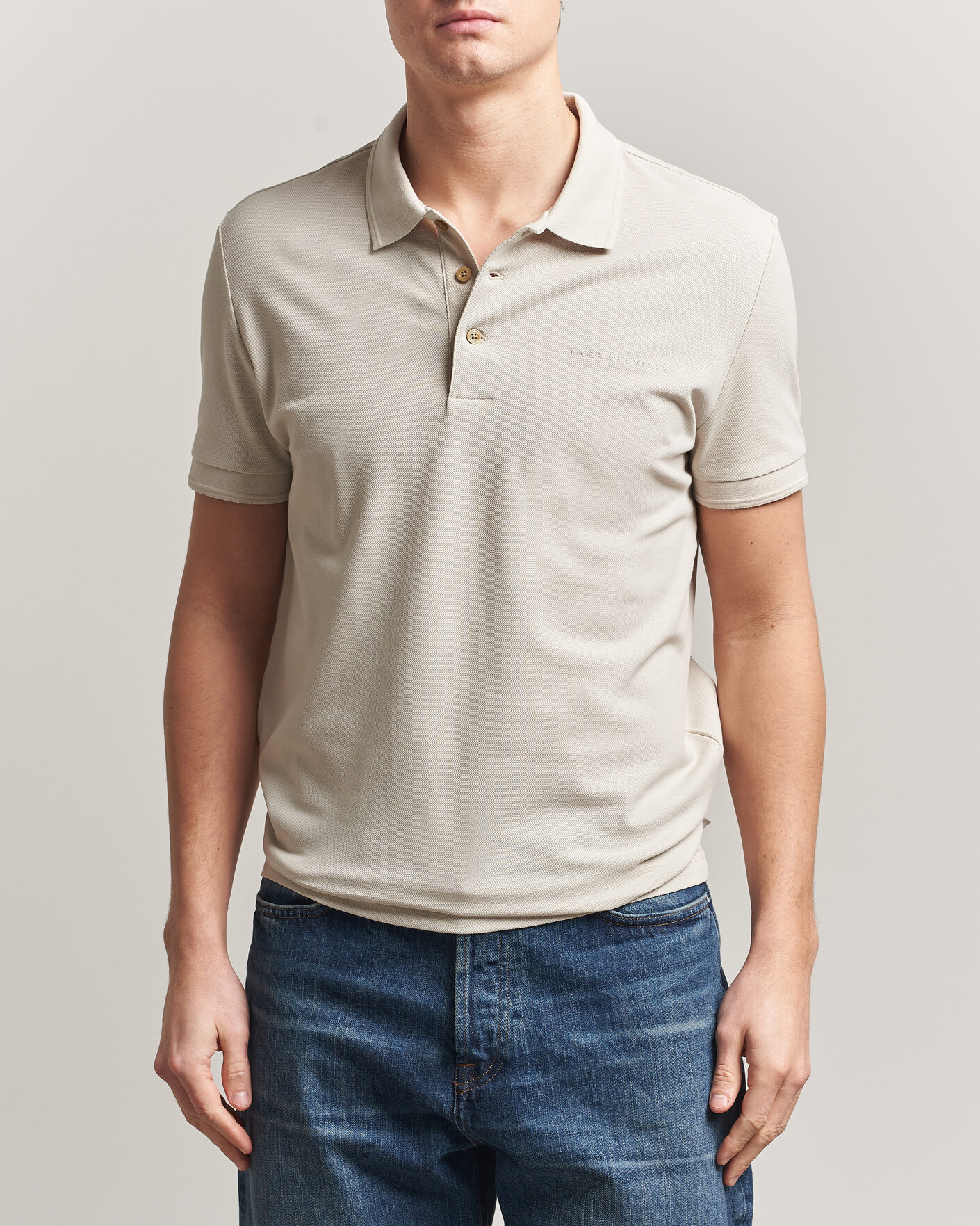 Men | Polo Shirts | Tiger of Sweden | Darios Polo Seline Grey