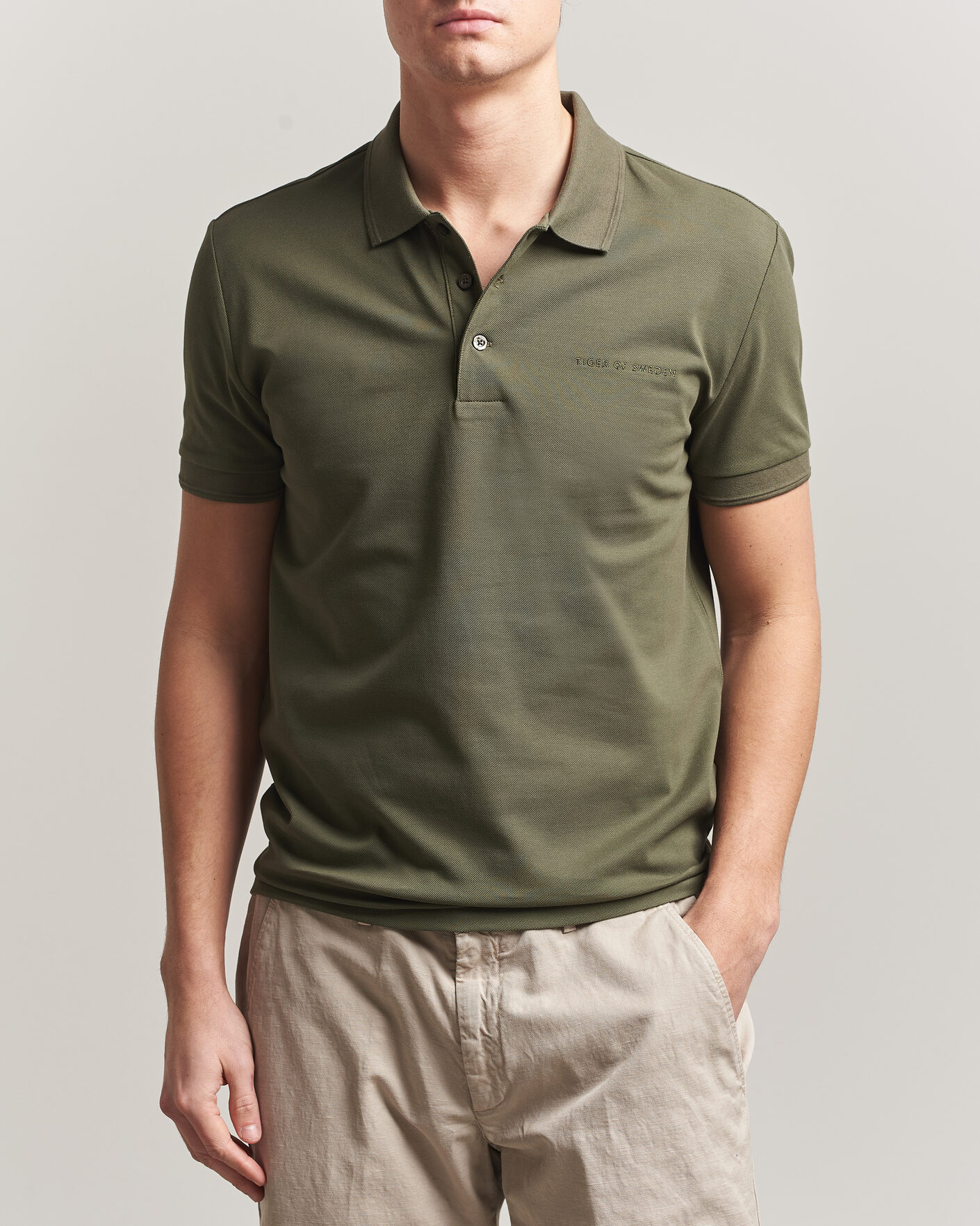 Men | Polo Shirts | Tiger of Sweden | Darios Polo Kalamata Green