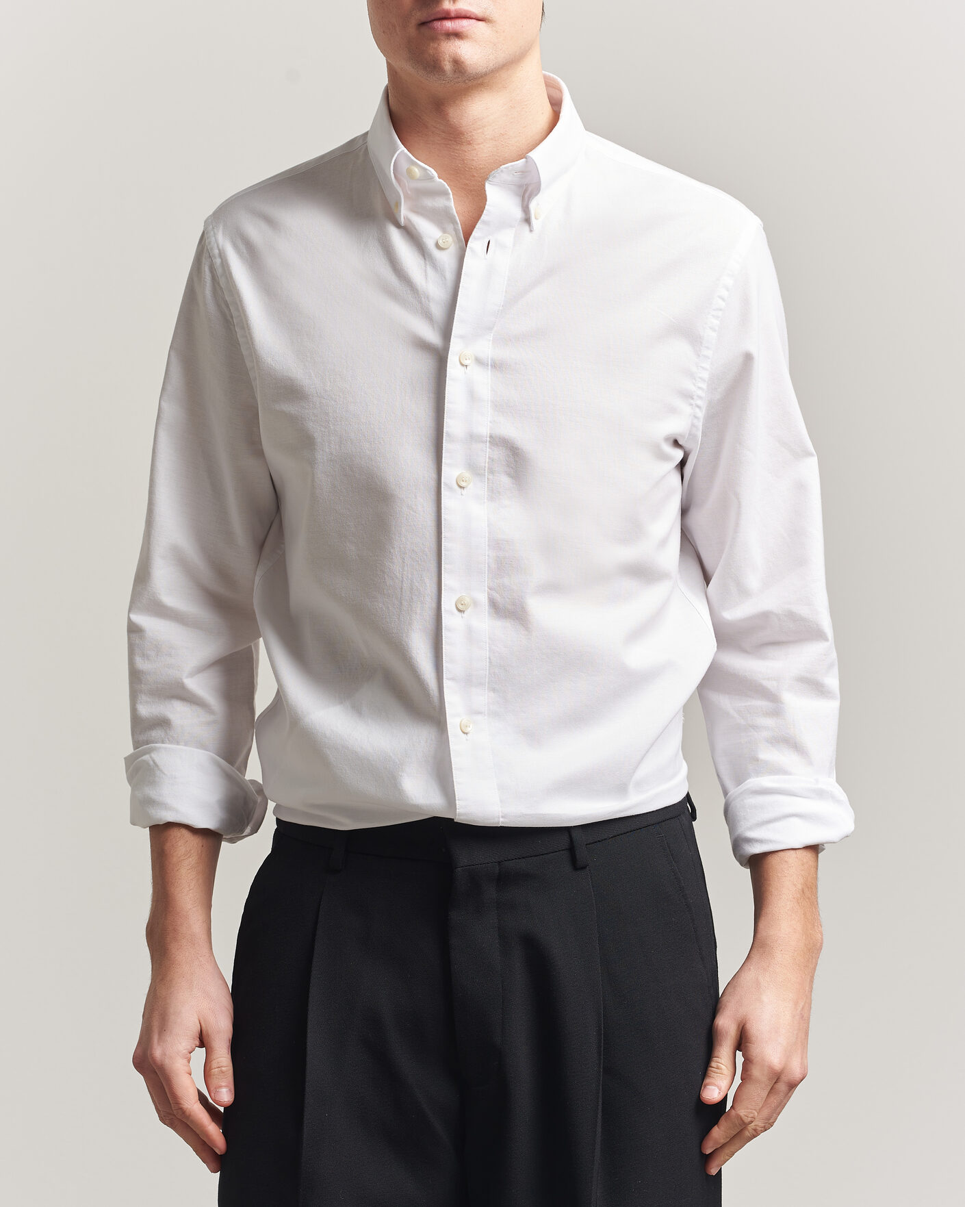 Men | Shirts | Tiger of Sweden | Bjorn Oxford Shirt Pure White