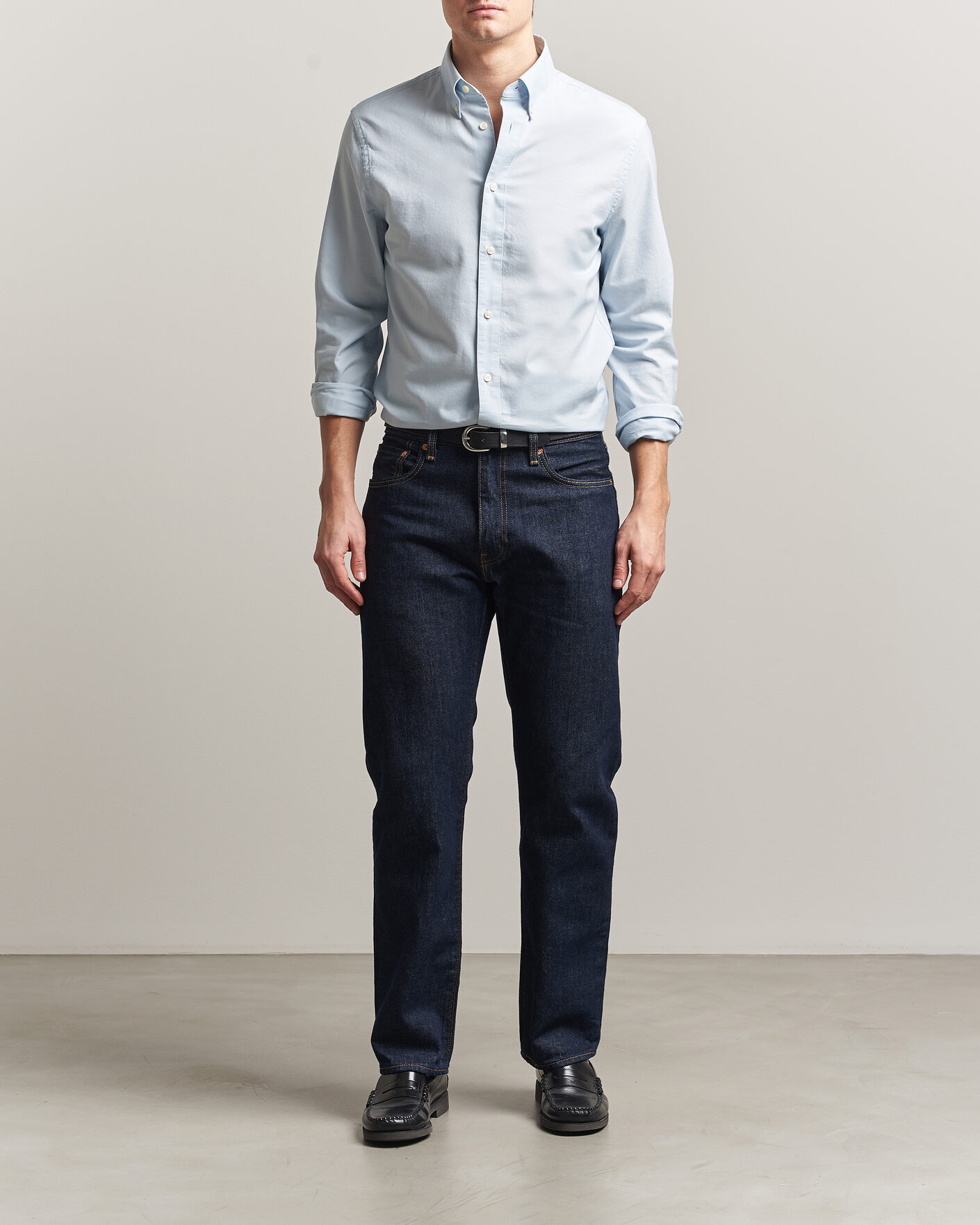 Men | Shirts | Tiger of Sweden | Bjorn Oxford Shirt Light Blue