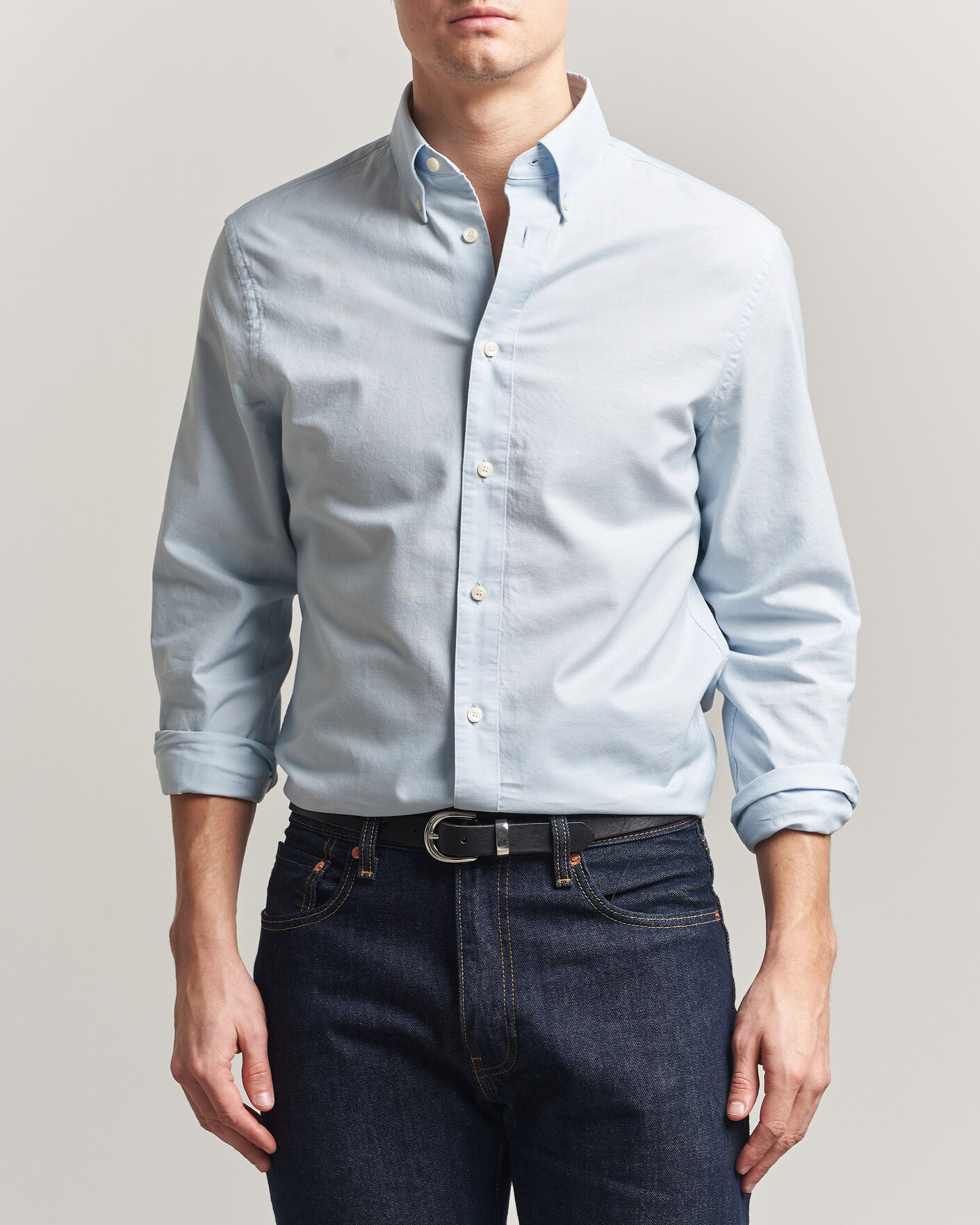 Men | Shirts | Tiger of Sweden | Bjorn Oxford Shirt Light Blue