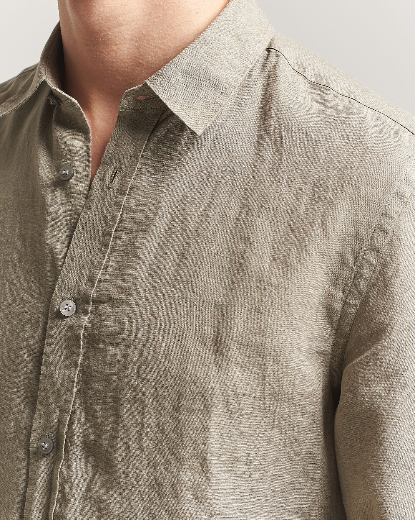 Men | Shirts | Tiger of Sweden | Spenser Linen Shirt Mole