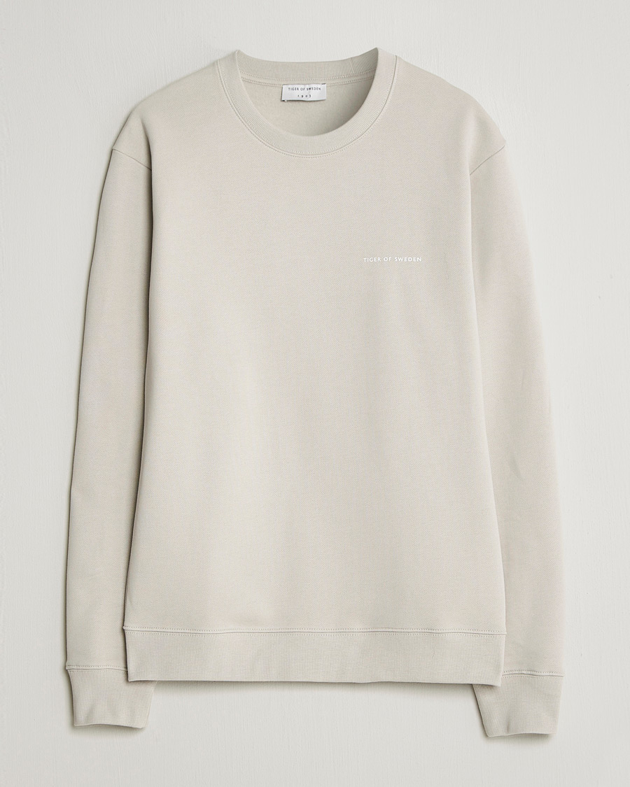 Men | Sweaters & Knitwear | Tiger of Sweden | Emerson Crew Neck Sweatshirt Seline Grey