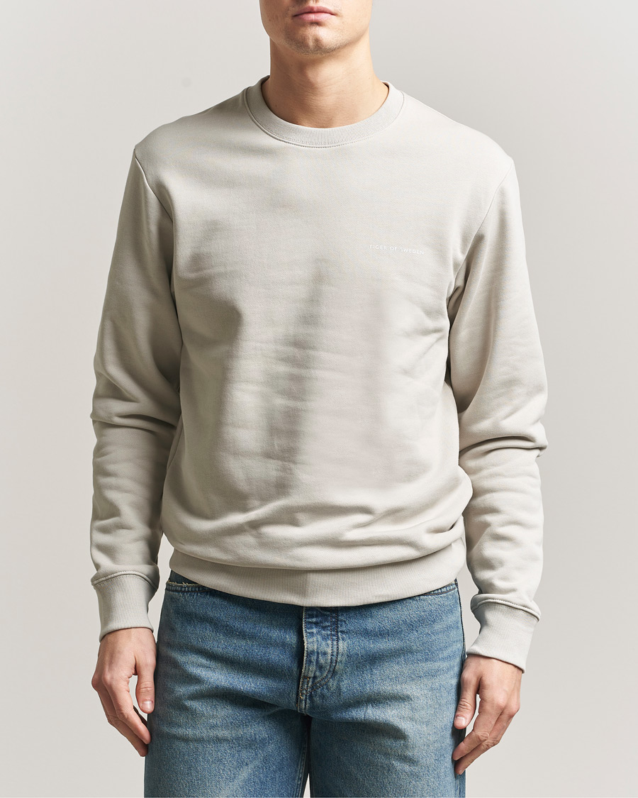 Men | Sweaters & Knitwear | Tiger of Sweden | Emerson Crew Neck Sweatshirt Seline Grey