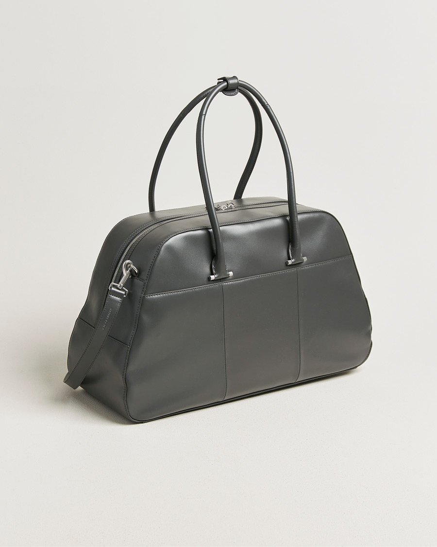 Men | Bags | Tiger of Sweden | Navisa Smooth Leather Weekendbag Jet Grey