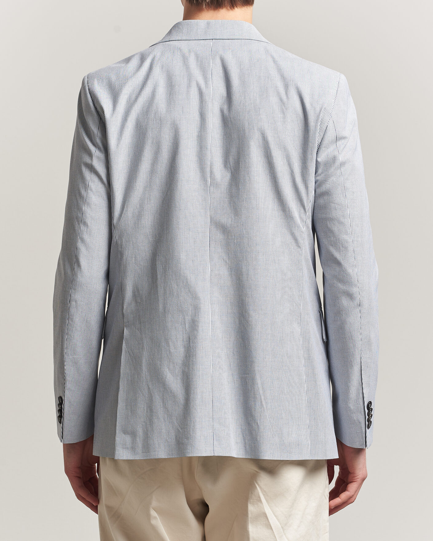 Men | Blazers | Tiger of Sweden | Ease Cotton Double Breasted Blazer Thunder Blue