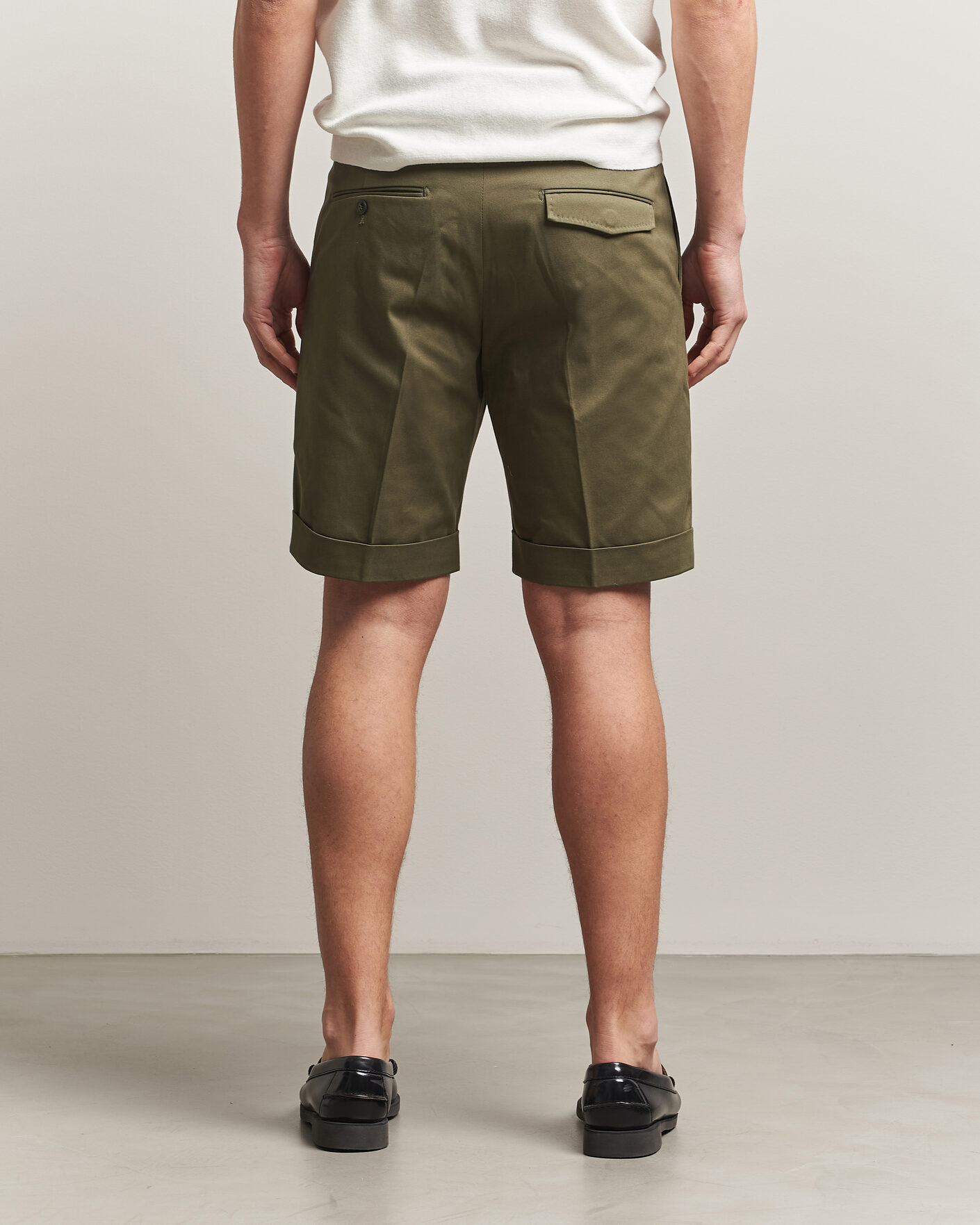 Men | Shorts | Tiger of Sweden | Tenut Cotton Chino Shorts Kalamata Green