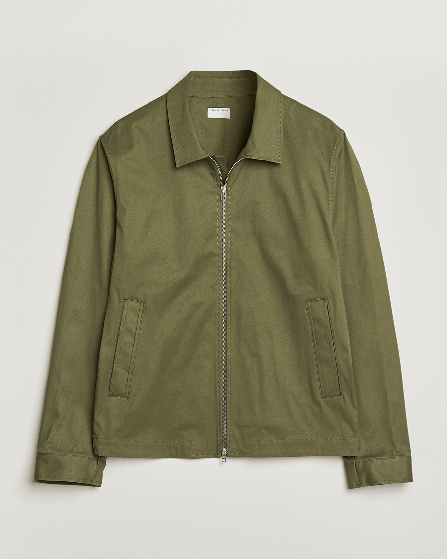 Men | Coats & Jackets | Tiger of Sweden | Barnaby Cotton Jacket Kalamata Green