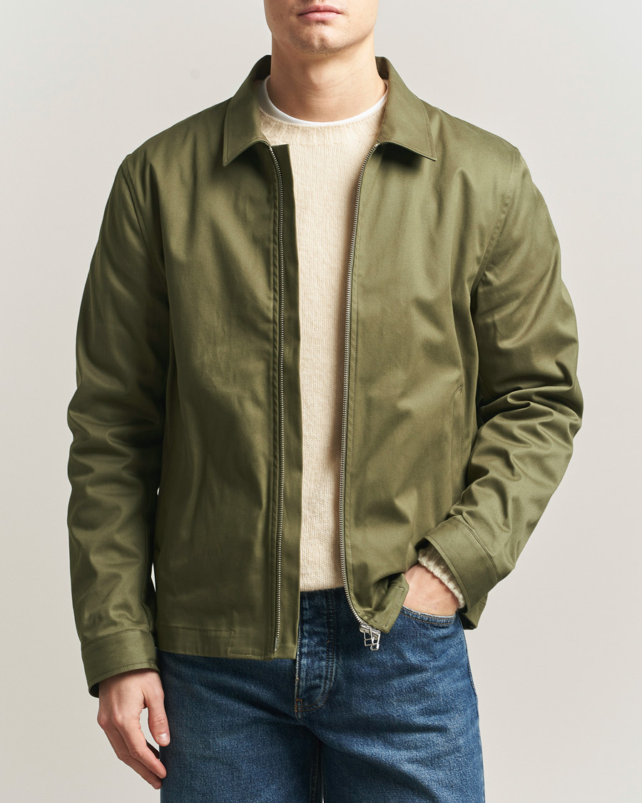Men | Shirts | Tiger of Sweden | Barnaby Cotton Overshirt Kalamata Green