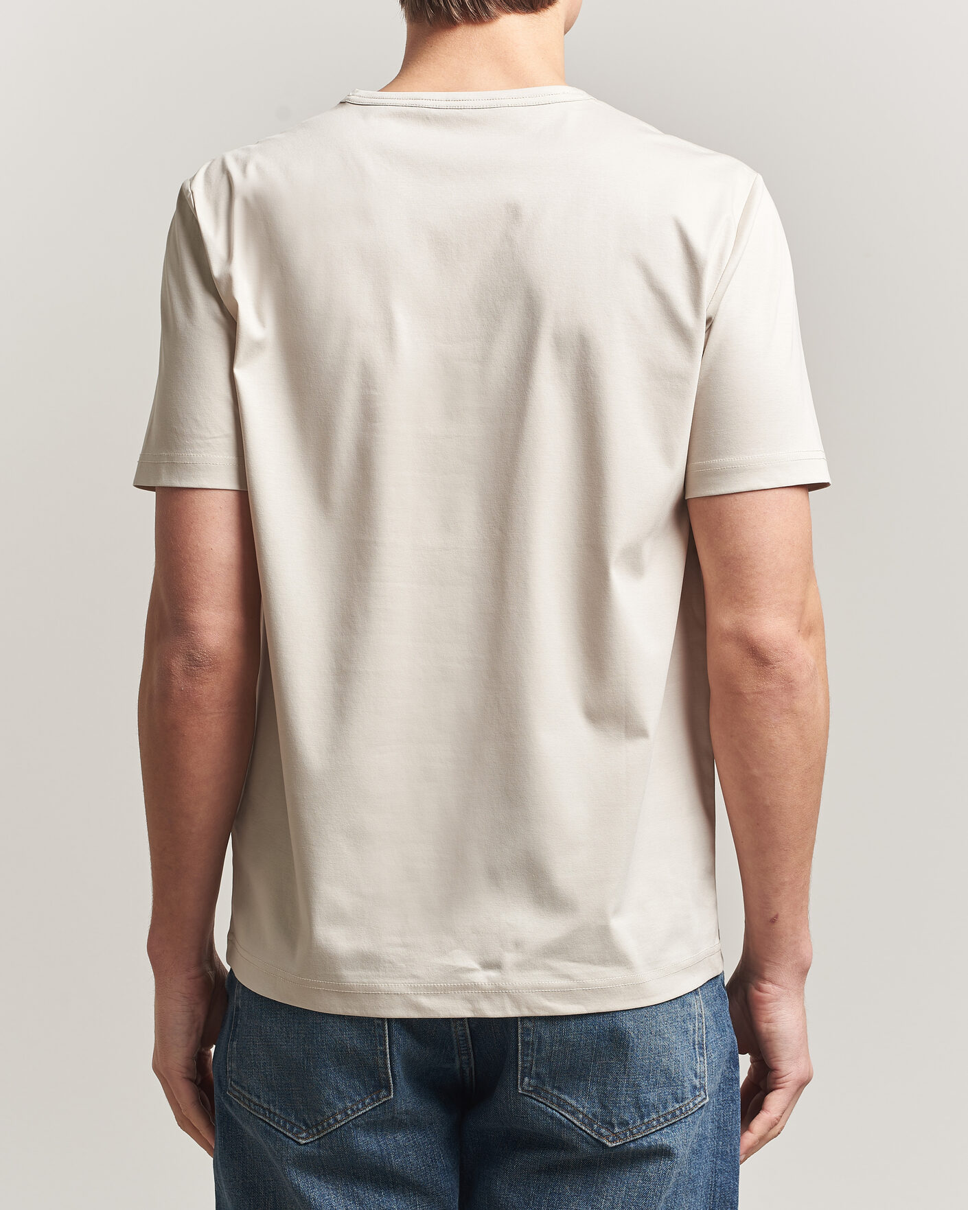 Men | T-Shirts | Tiger of Sweden | Olaf Mercerized Cotton T-Shirt Seline Grey