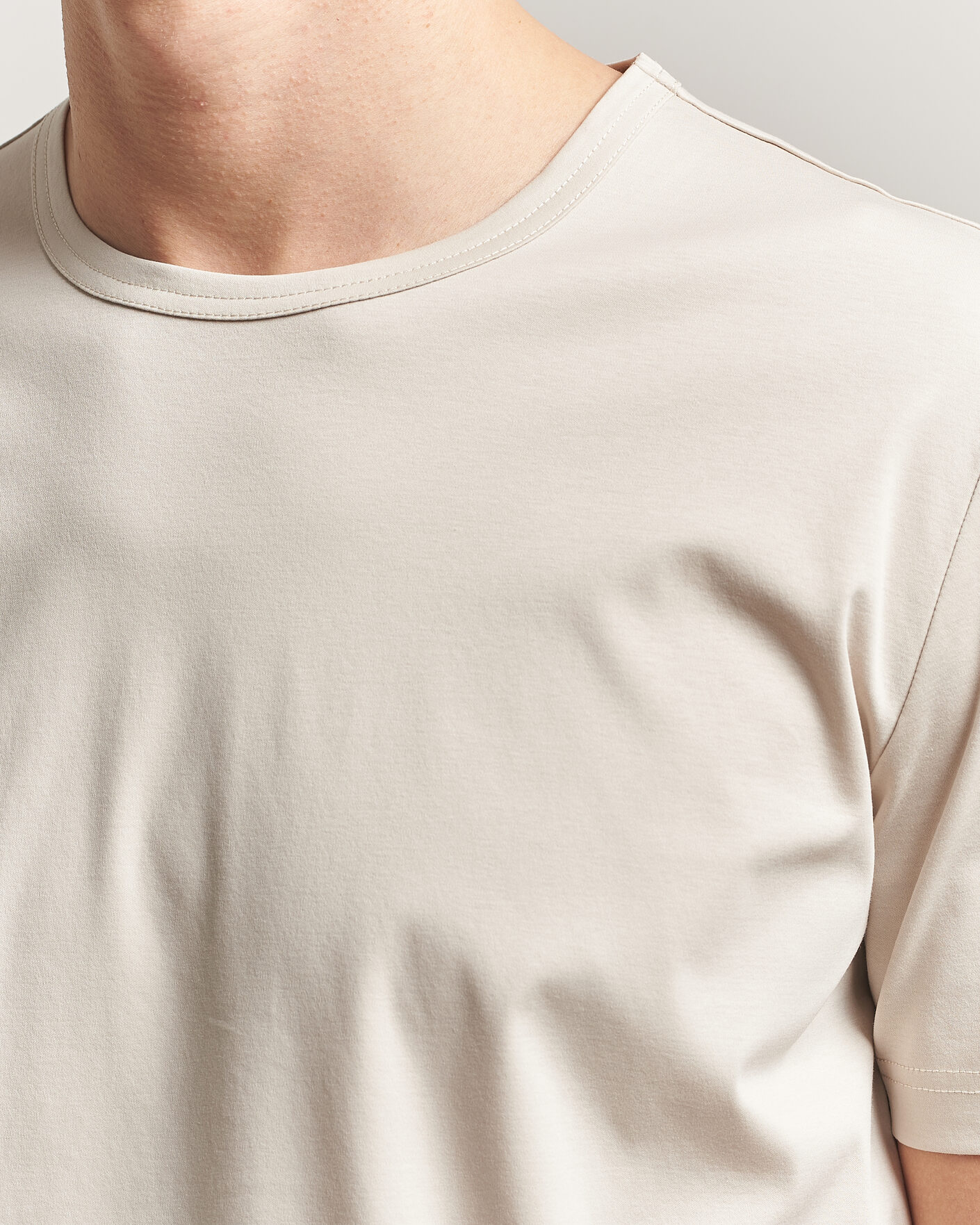 Men | T-Shirts | Tiger of Sweden | Olaf Mercerized Cotton T-Shirt Seline Grey