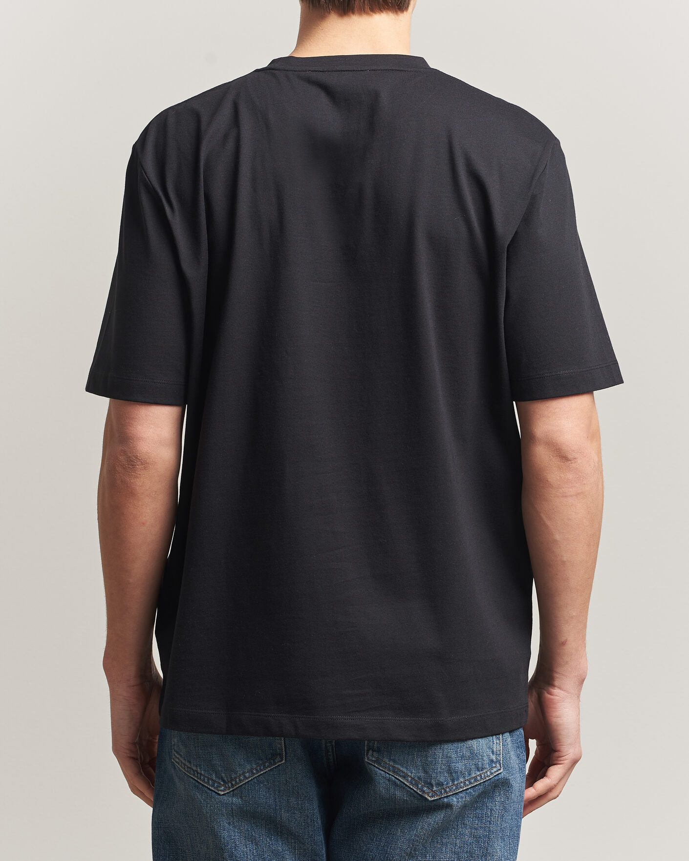 Men | T-Shirts | Tiger of Sweden | Pro Cotton Logo T-Shirt Black