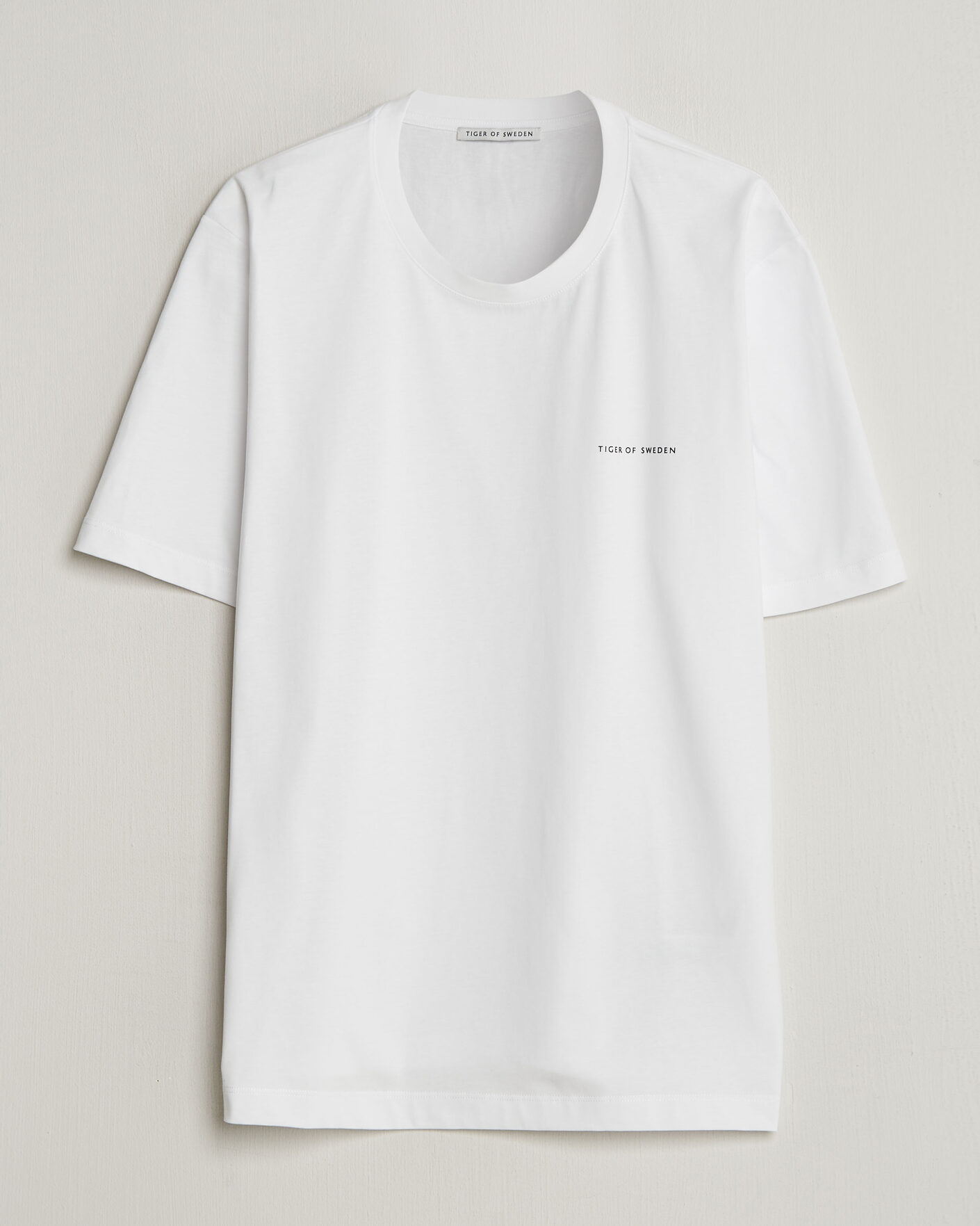 Men | T-Shirts | Tiger of Sweden | Pro Cotton Logo T-Shirt Pure White