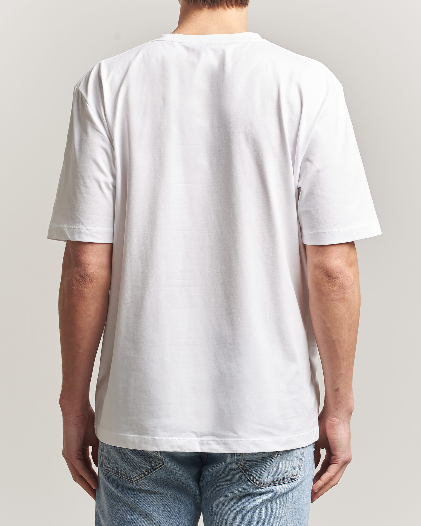 Men | T-Shirts | Tiger of Sweden | Pro Cotton Logo T-Shirt Pure White