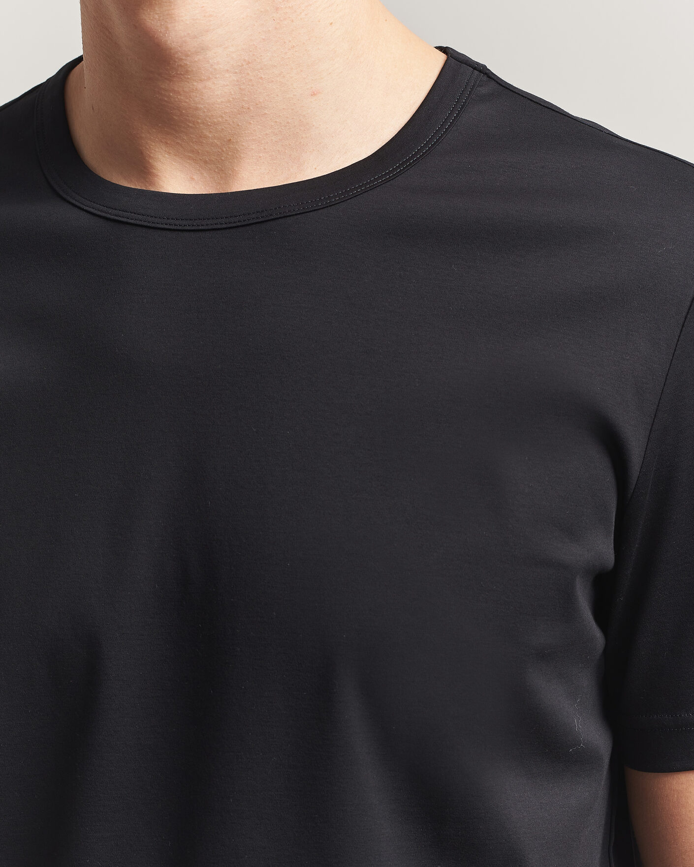 Men | T-Shirts | Tiger of Sweden | Olaf Mercerized Cotton T-Shirt Black