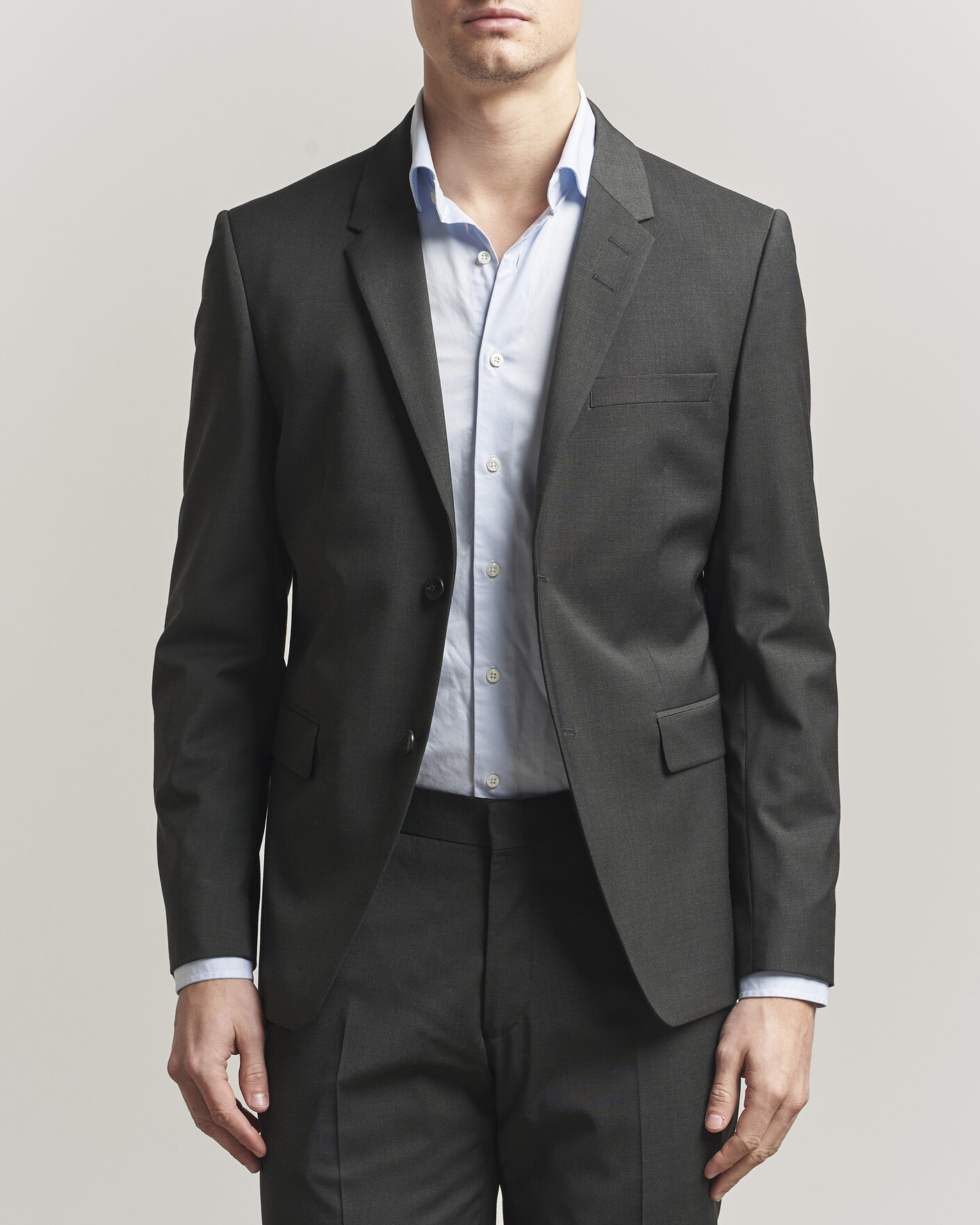 Men | Blazers | Tiger of Sweden | Jamie Wool Travel Suit Blazer Olive Extreme