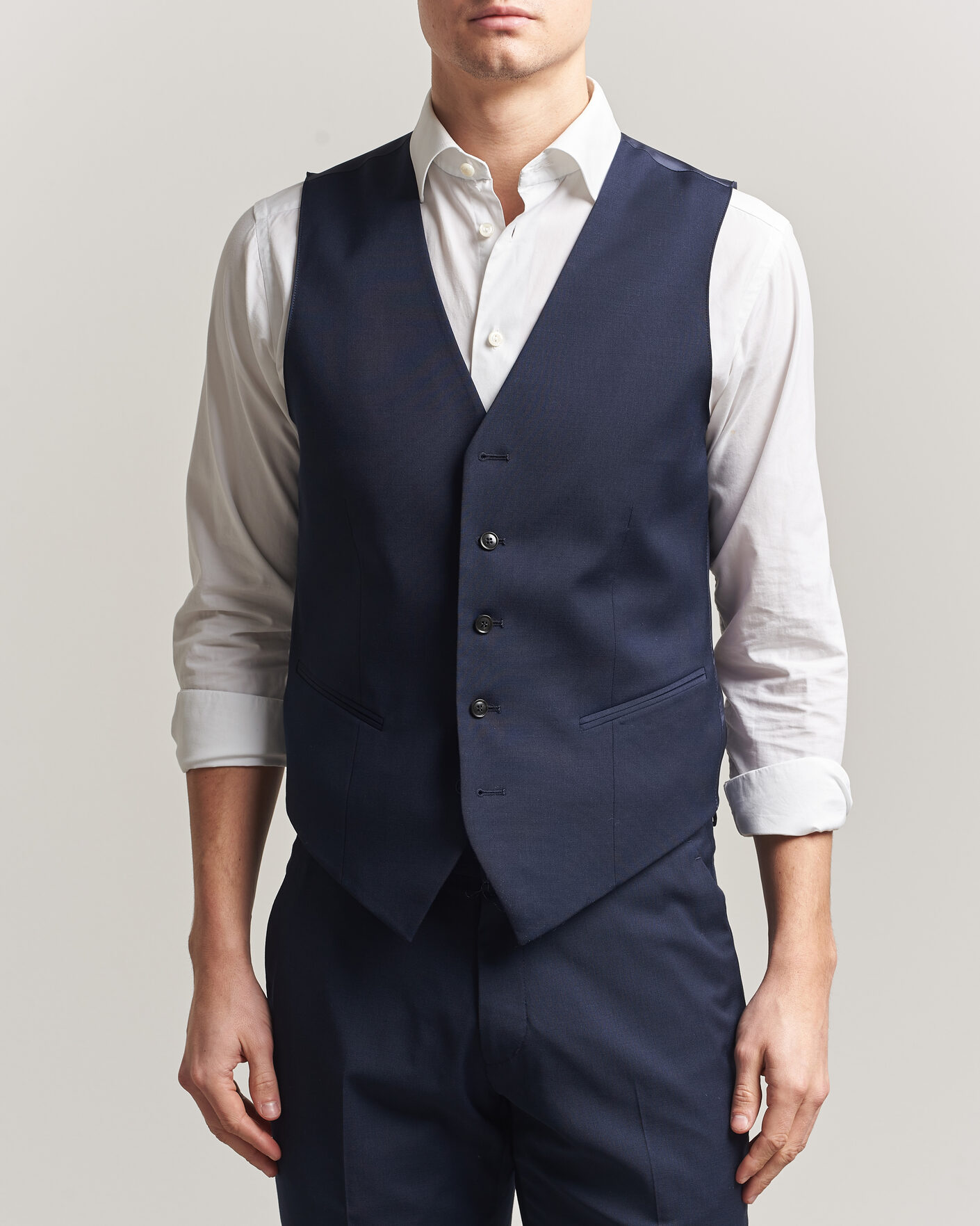 Men | Gilets | Tiger of Sweden | Winston Wool Travel Waistcoat Royal Blue