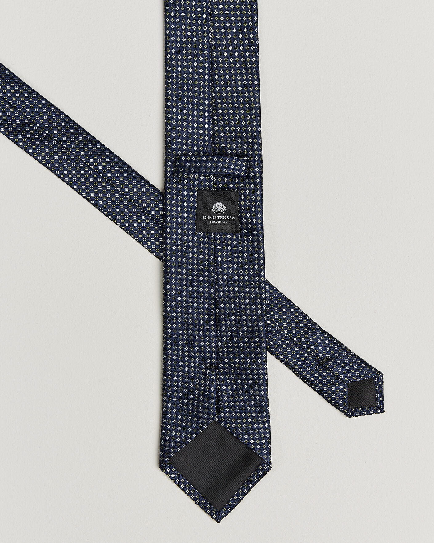 Men | Ties | Amanda Christensen | Box Set Printed Silk 8cm Tie With Pocket Square Navy/Green