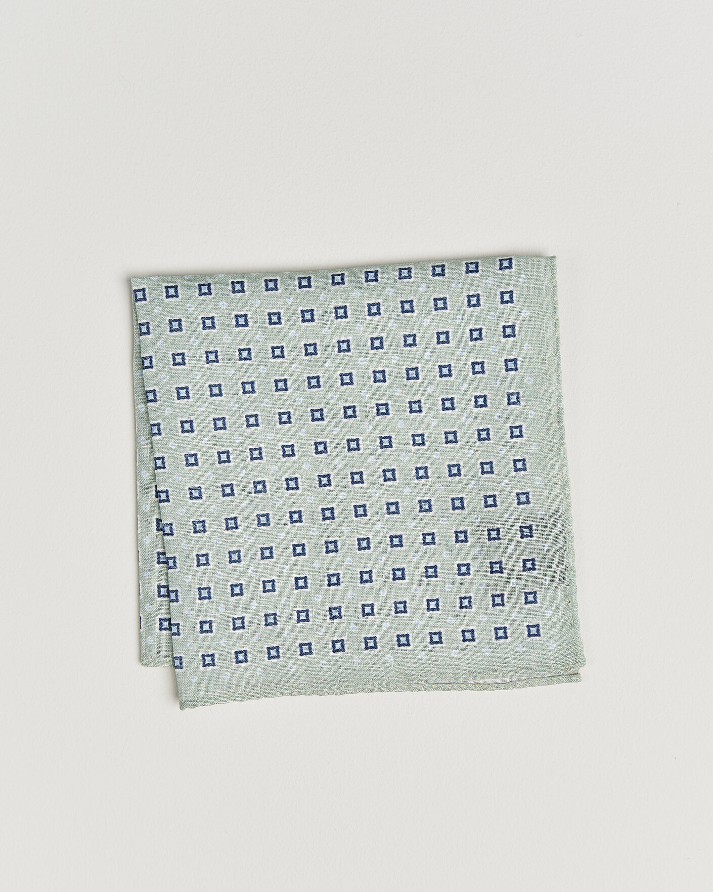 Men | Pocket Squares | Amanda Christensen | Linen Medallion Pocket Square Green