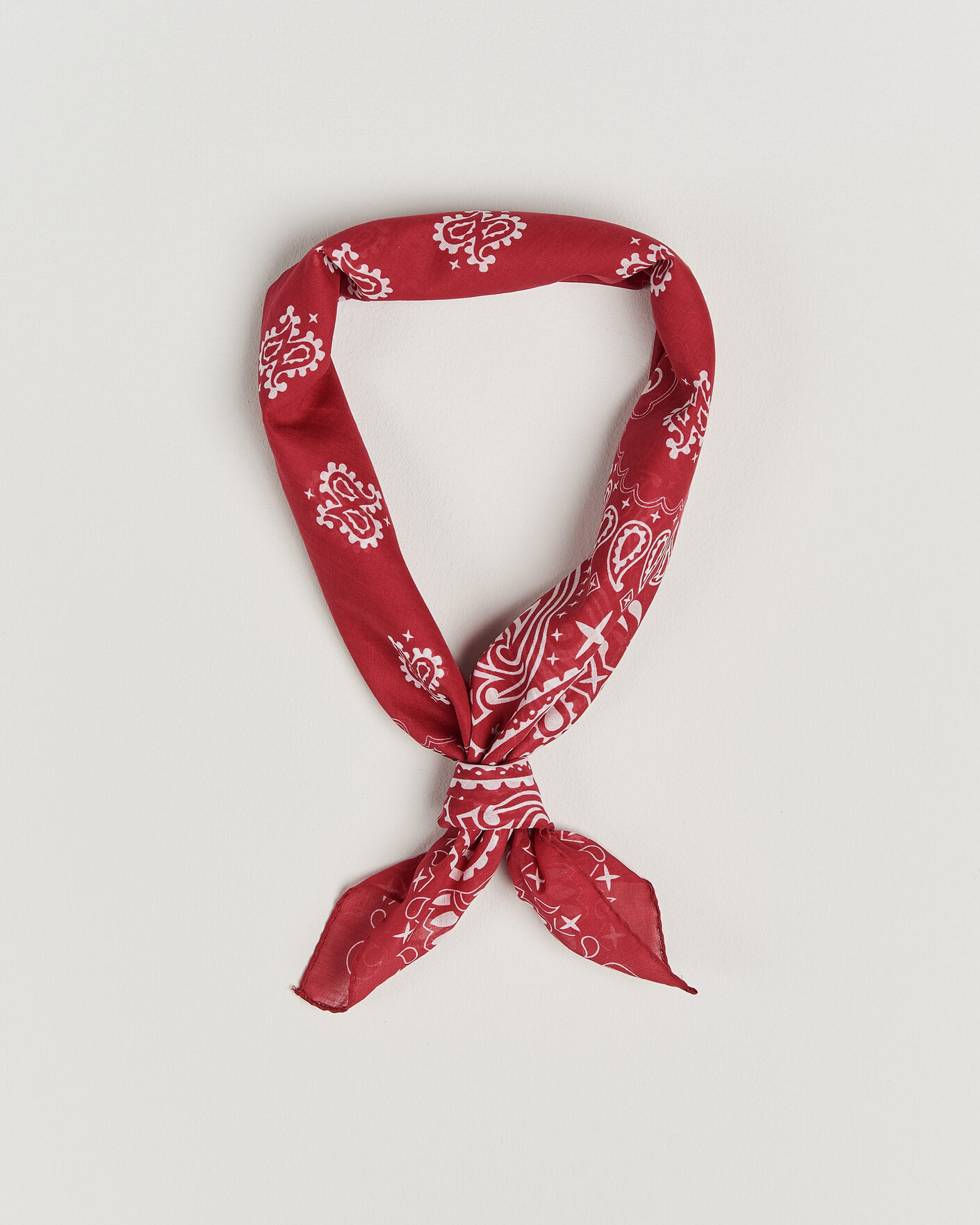 Men | Dress Scarves | Amanda Christensen | Cotton Voilé Paisley Bandana Red
