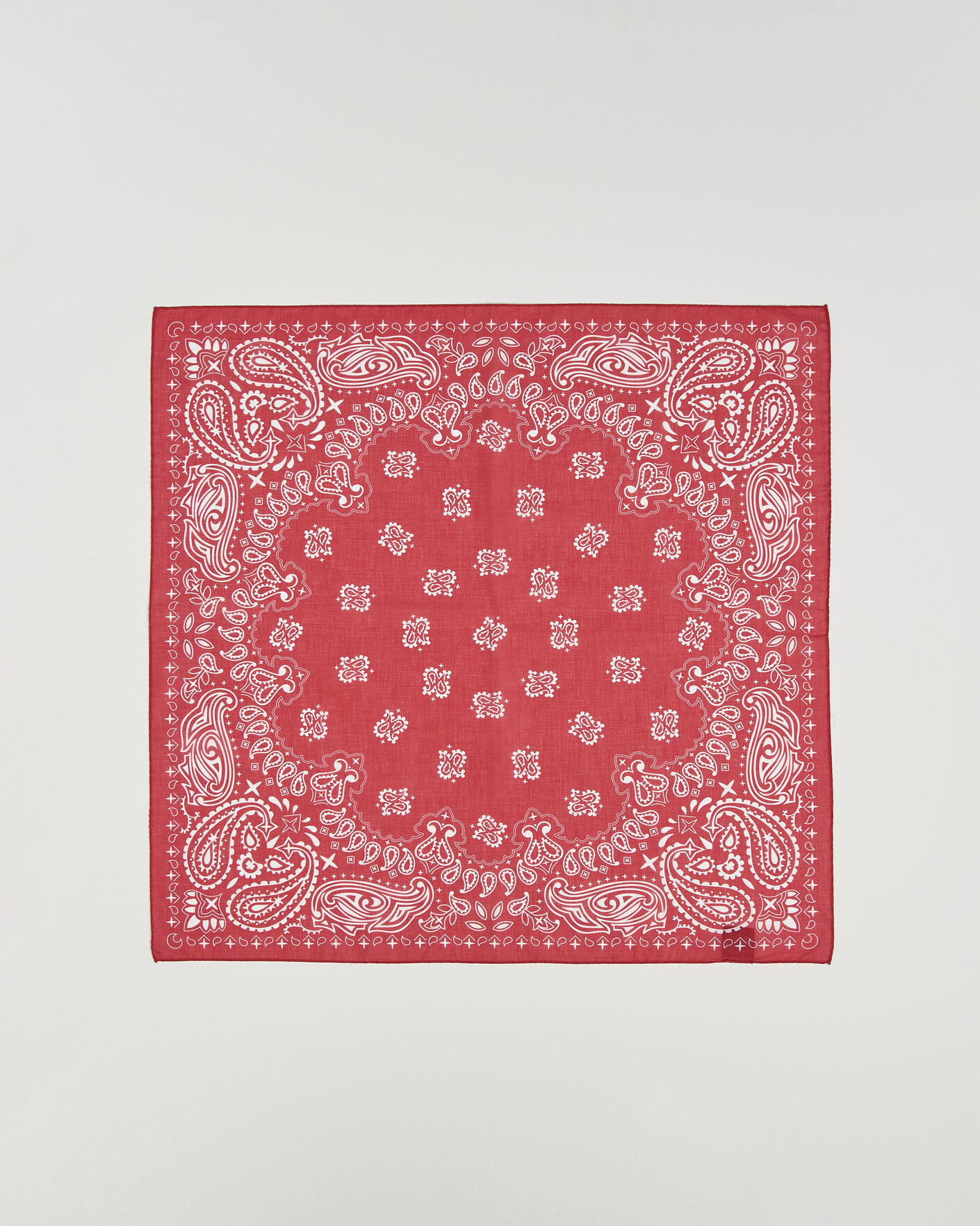 Men | Dress Scarves | Amanda Christensen | Cotton Voilé Paisley Bandana Red