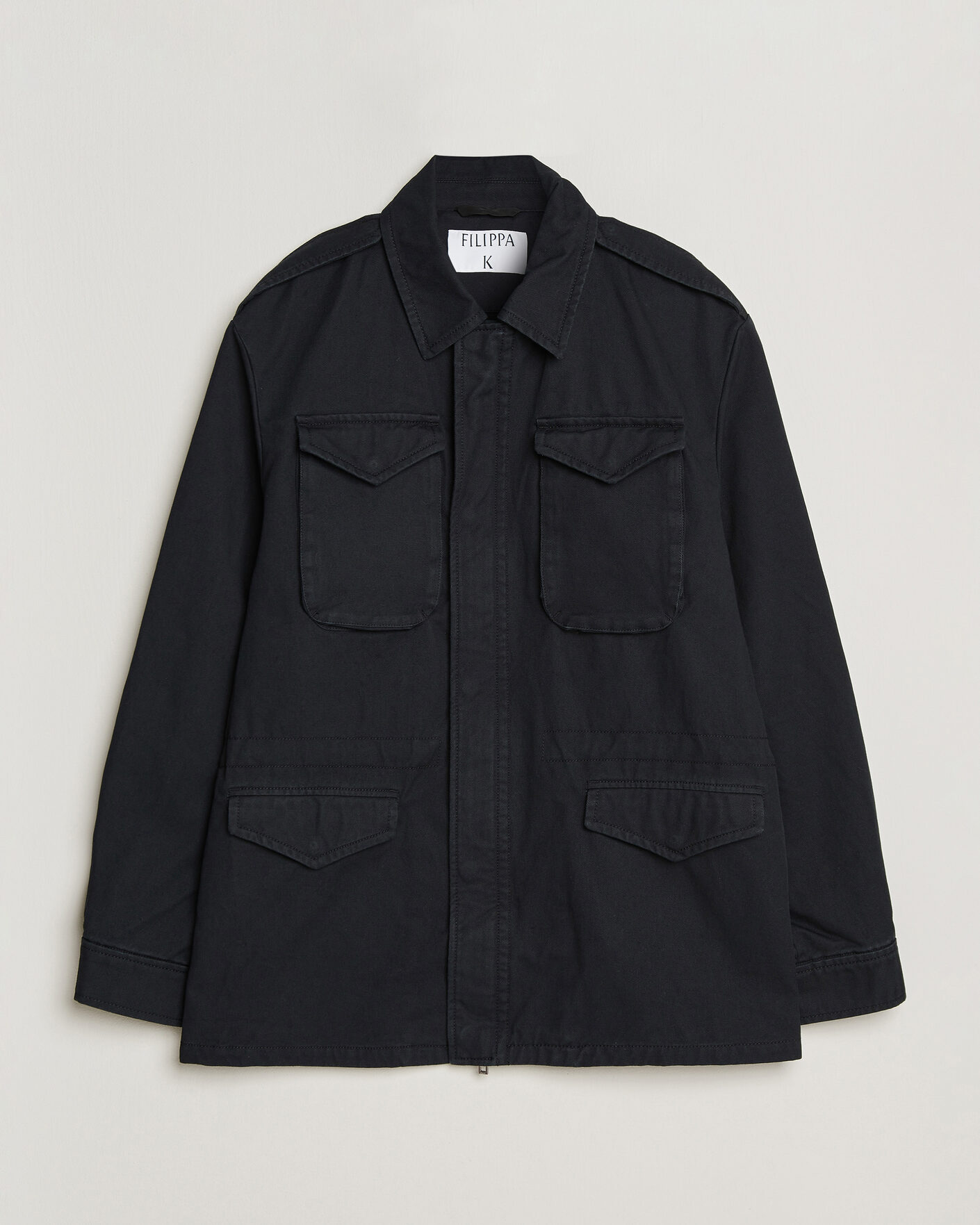 Men | Coats & Jackets | Filippa K | Cotton Field Jacket Black