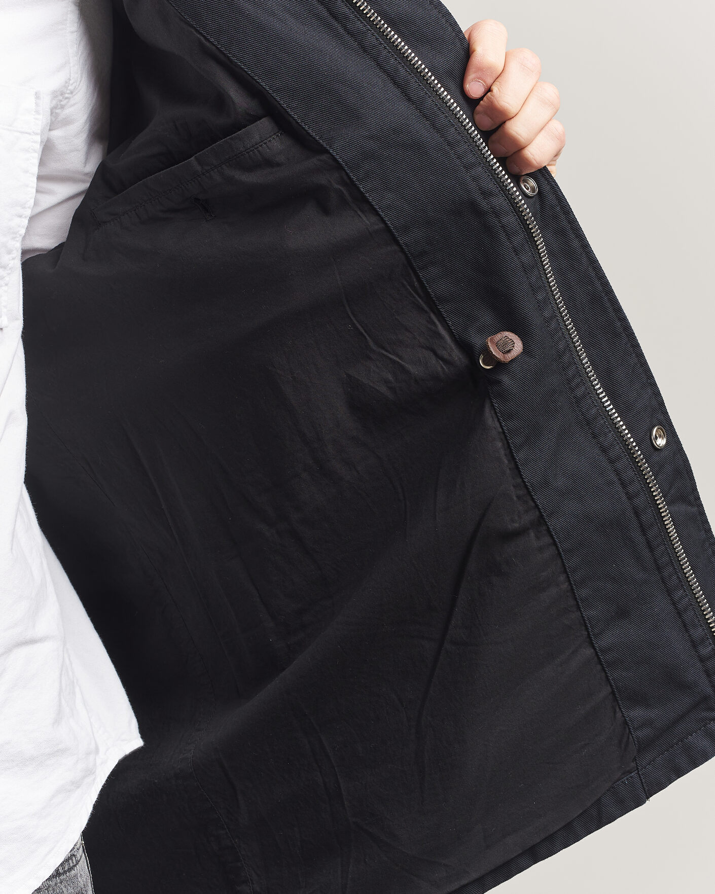 Men | Coats & Jackets | Filippa K | Cotton Field Jacket Black