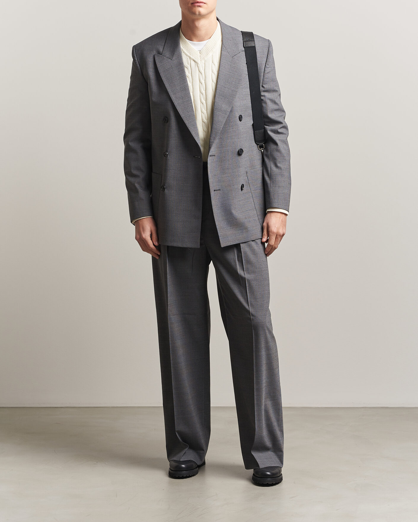 Men | Blazers | Filippa K | Michael Wool Pinstriped Double Breasted  Blazer Mid Grey