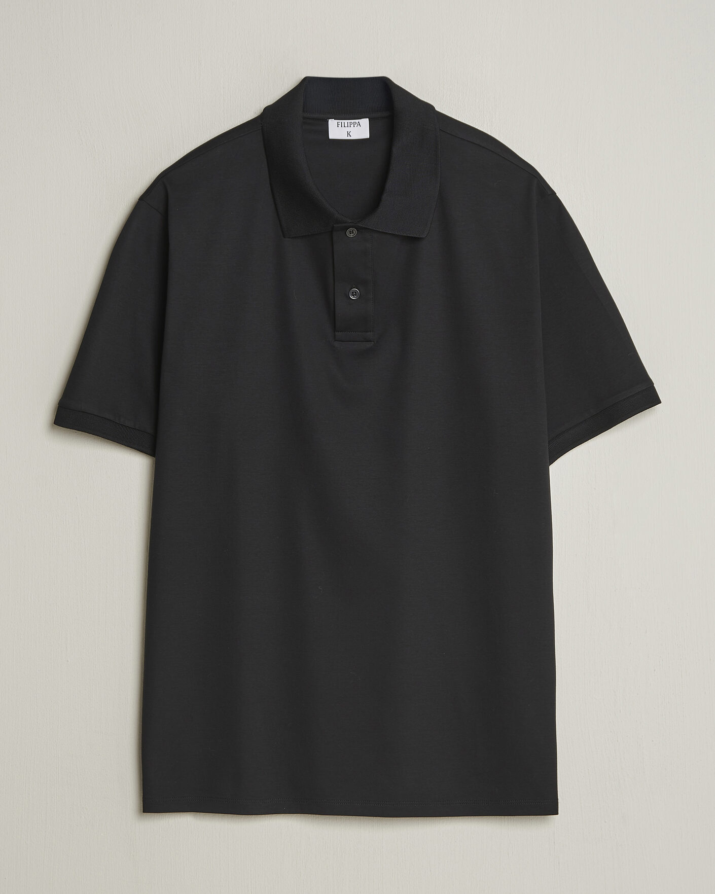 Men | Polo Shirts | Filippa K | Technical Cotton Polo Black