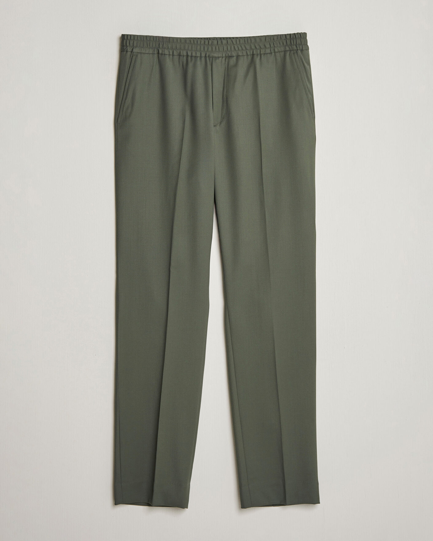 Men | Trousers | Filippa K | Theo Relaxed Wool Trousers Grey Green