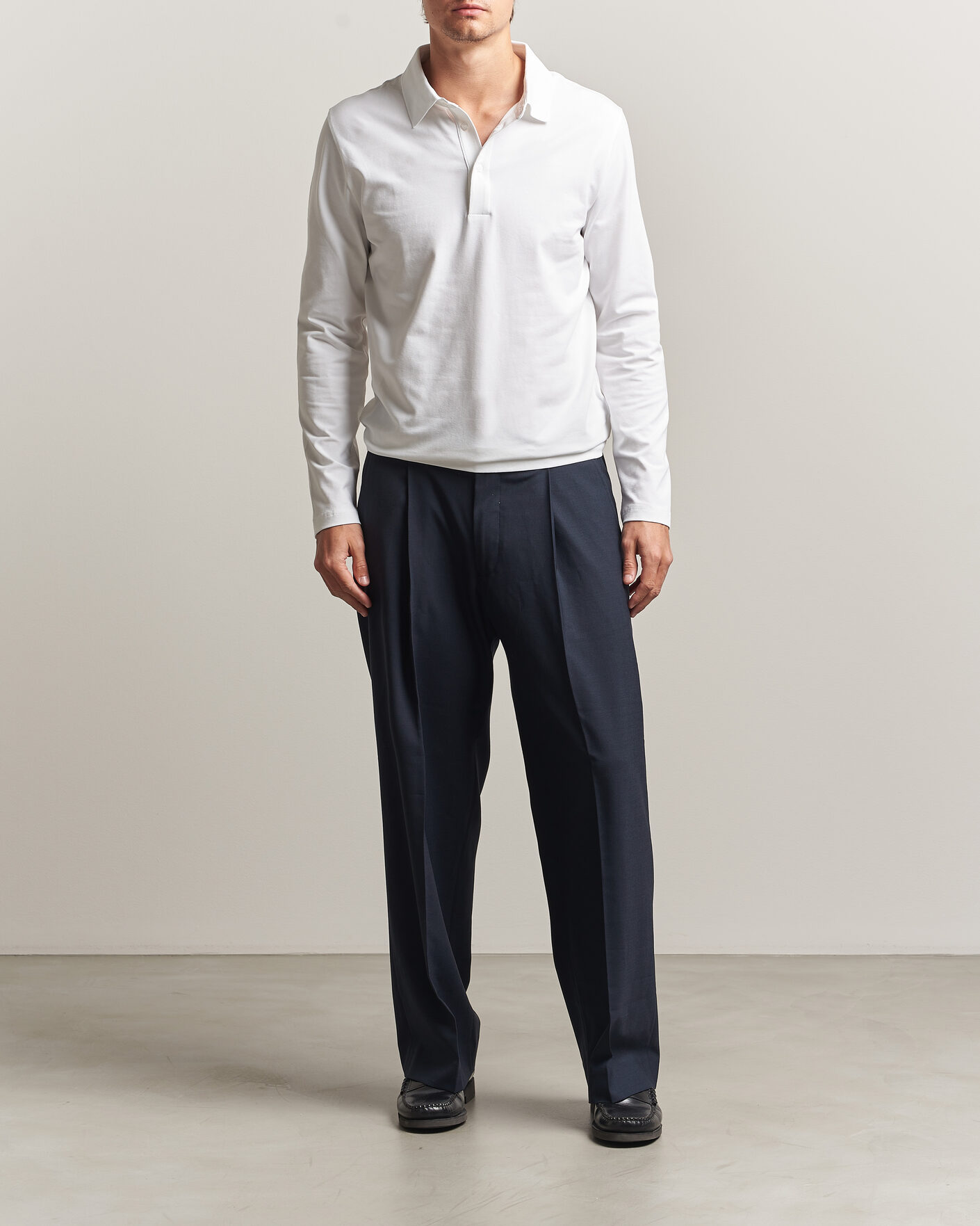 Men | Polo Shirts | Filippa K | Luke Stretch Polo Shirt White