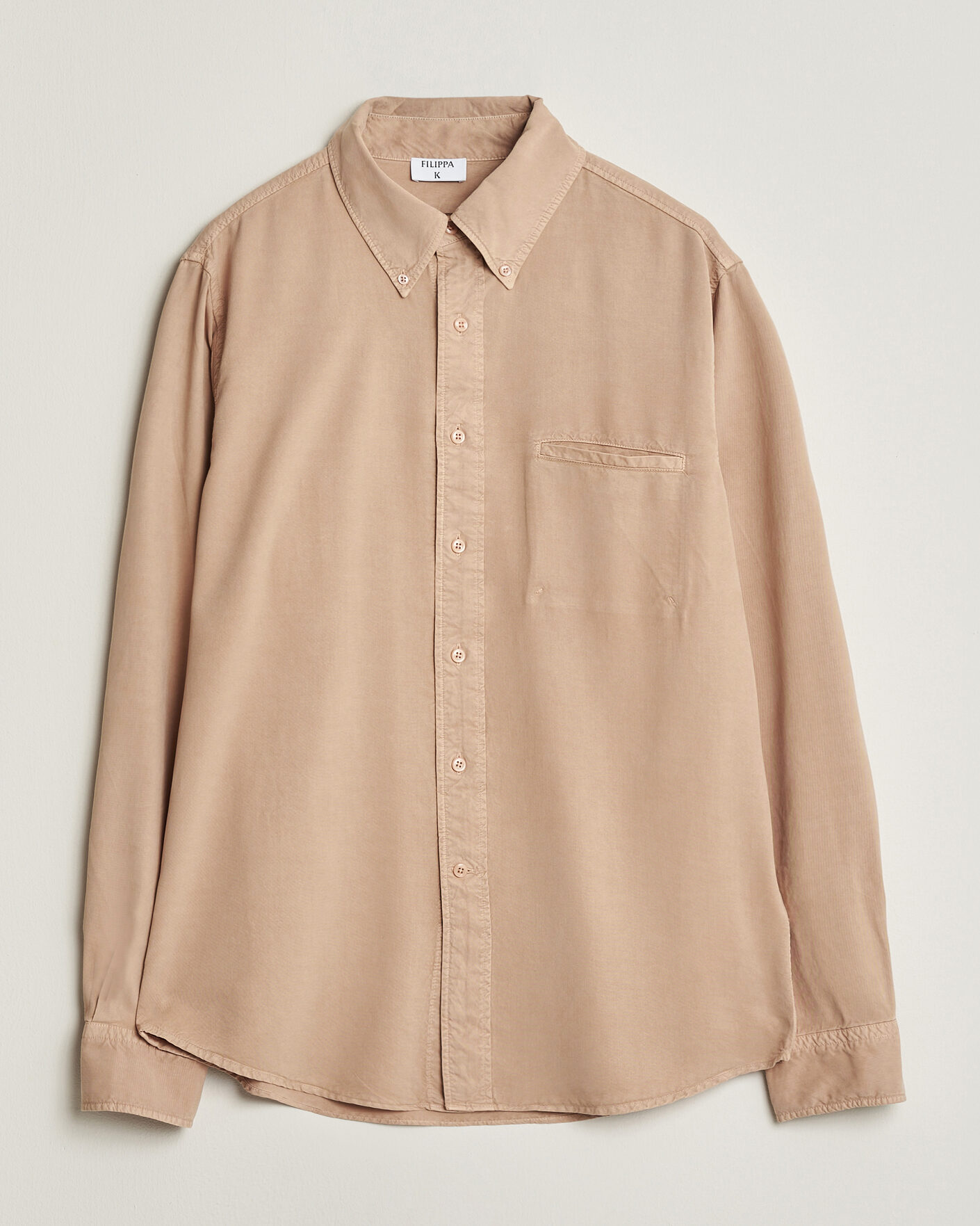 Men | Shirts | Filippa K | Zack Lyocell Shirt Beige