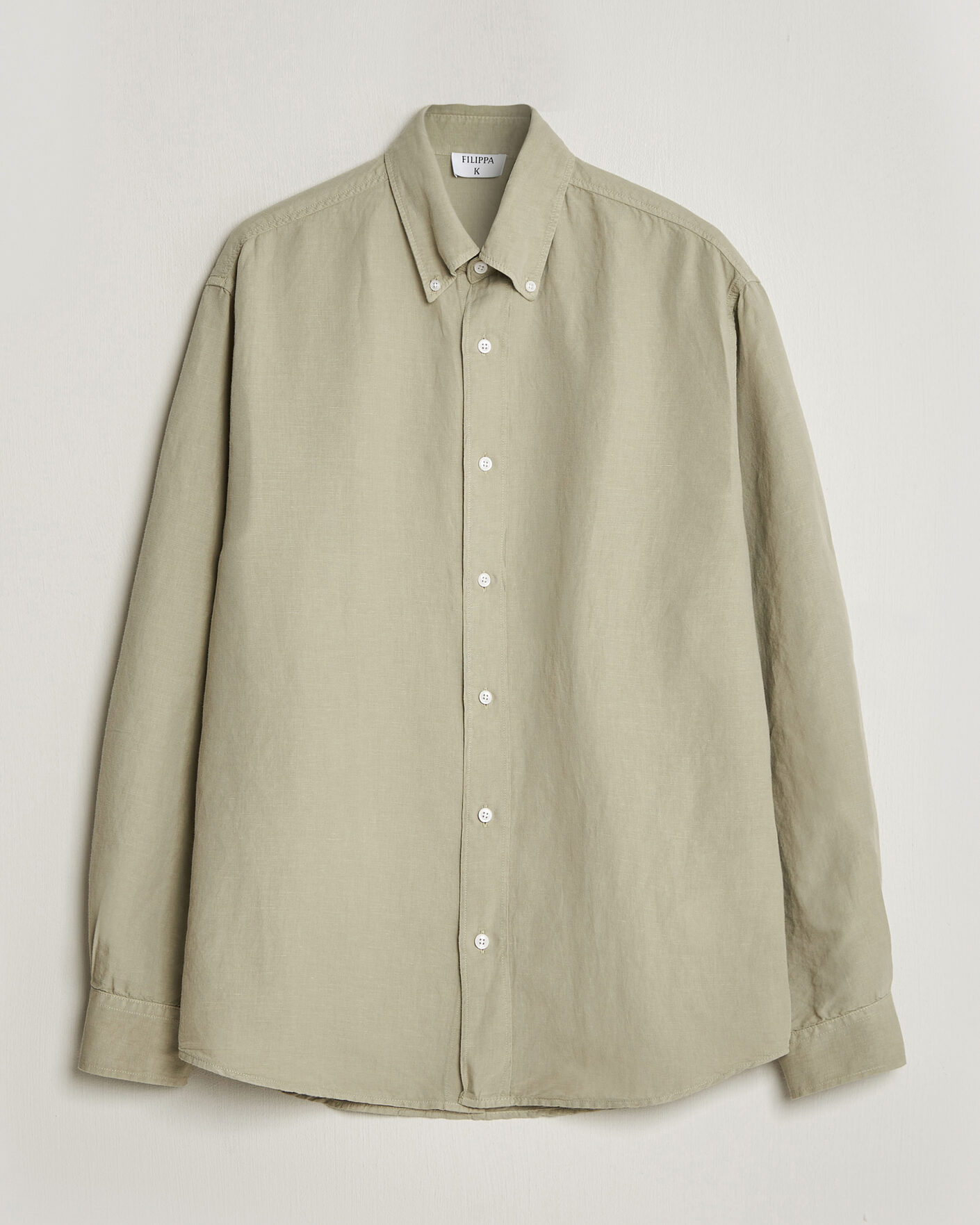 Men | Shirts | Filippa K | Relaxed Cotton/Linen Shirt Light Green