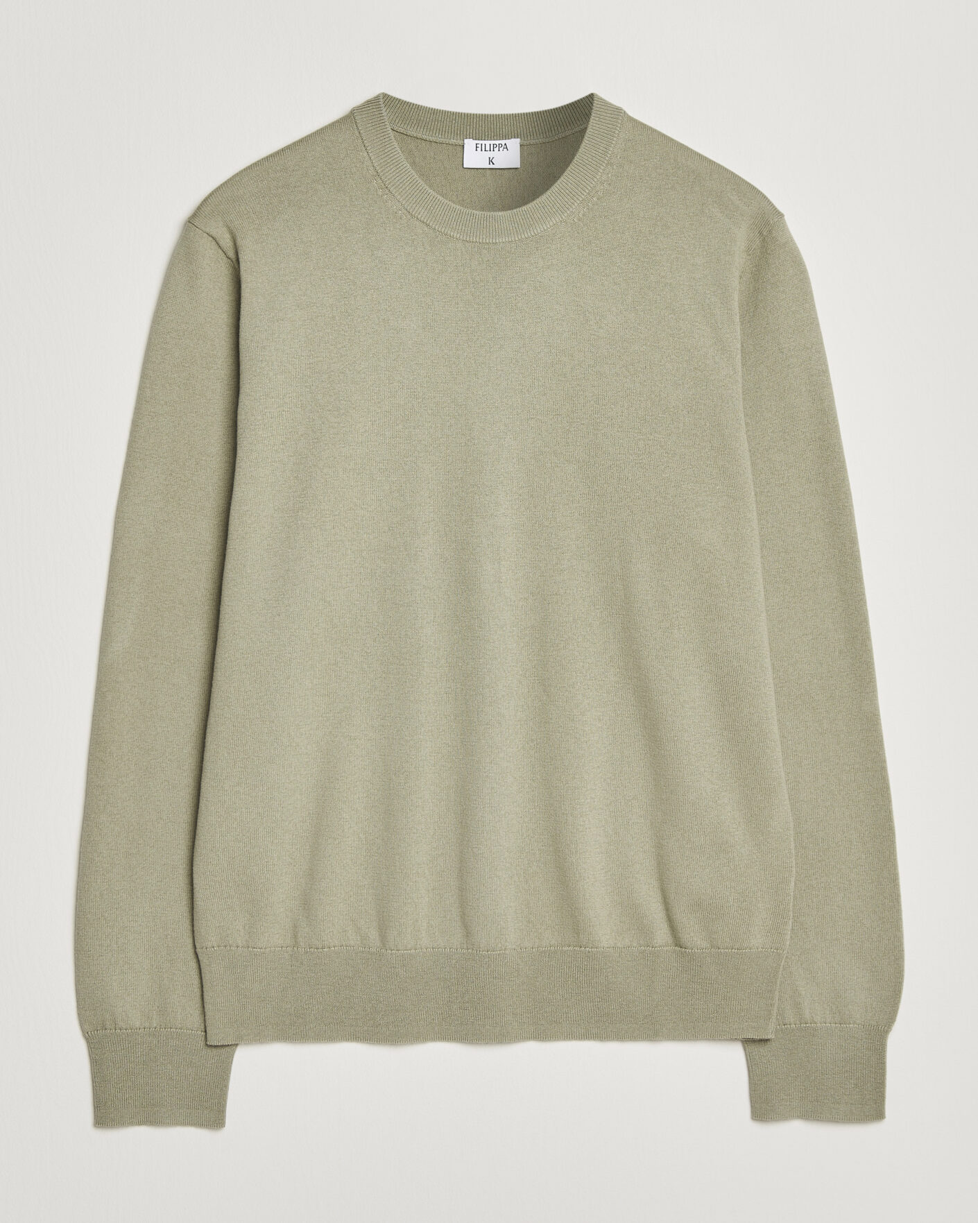 Men | Sweaters & Knitwear | Filippa K | Cotton Merino Knitted Sweater Light Green
