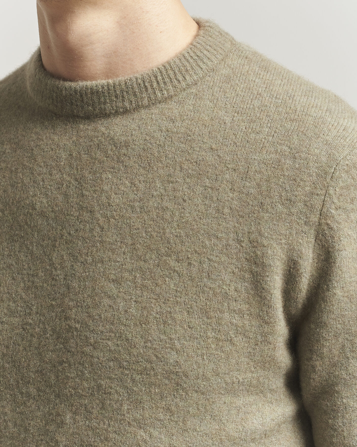 Men | Sweaters & Knitwear | Filippa K | Yak Knitted Sweater Light Green