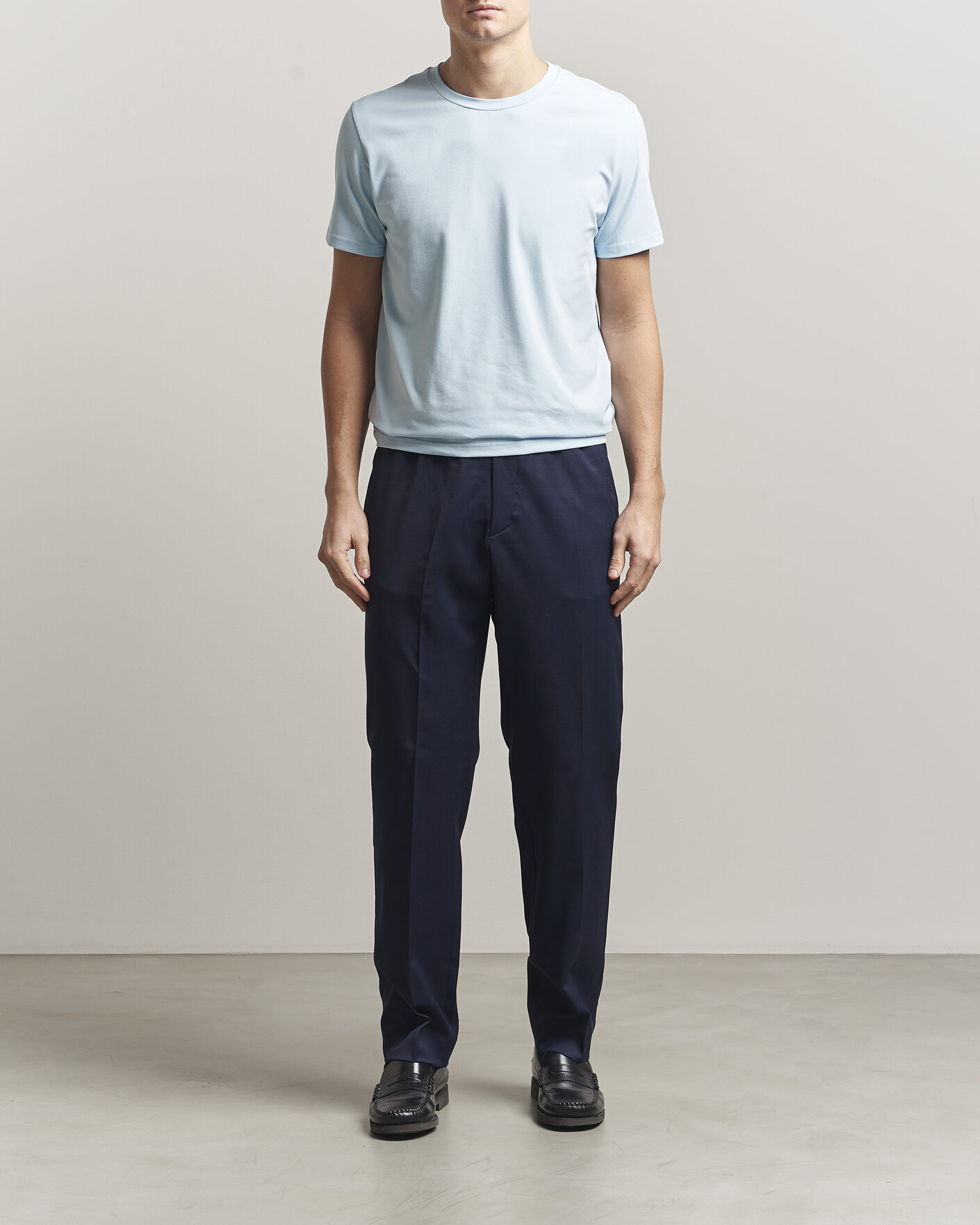 Men | T-Shirts | Filippa K | Soft Lycra T-Shirt Frost Blue
