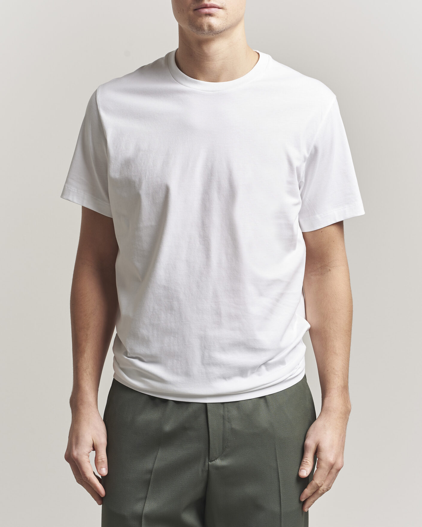 Men | T-Shirts | Filippa K | Filip Crew Neck T-Shirt White