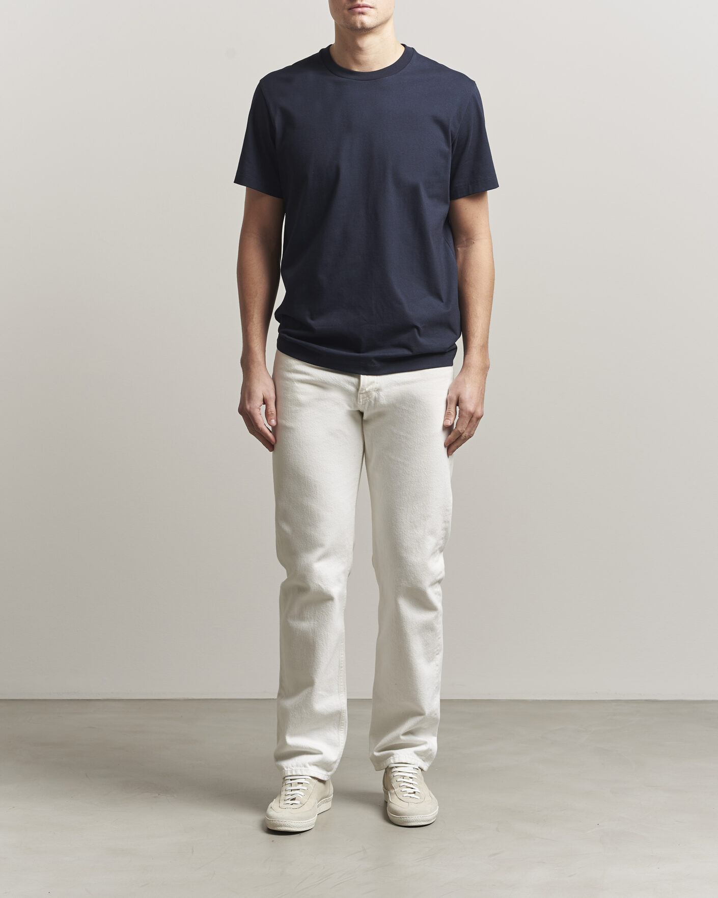 Men | T-Shirts | Filippa K | Filip Crew Neck T-Shirt Navy