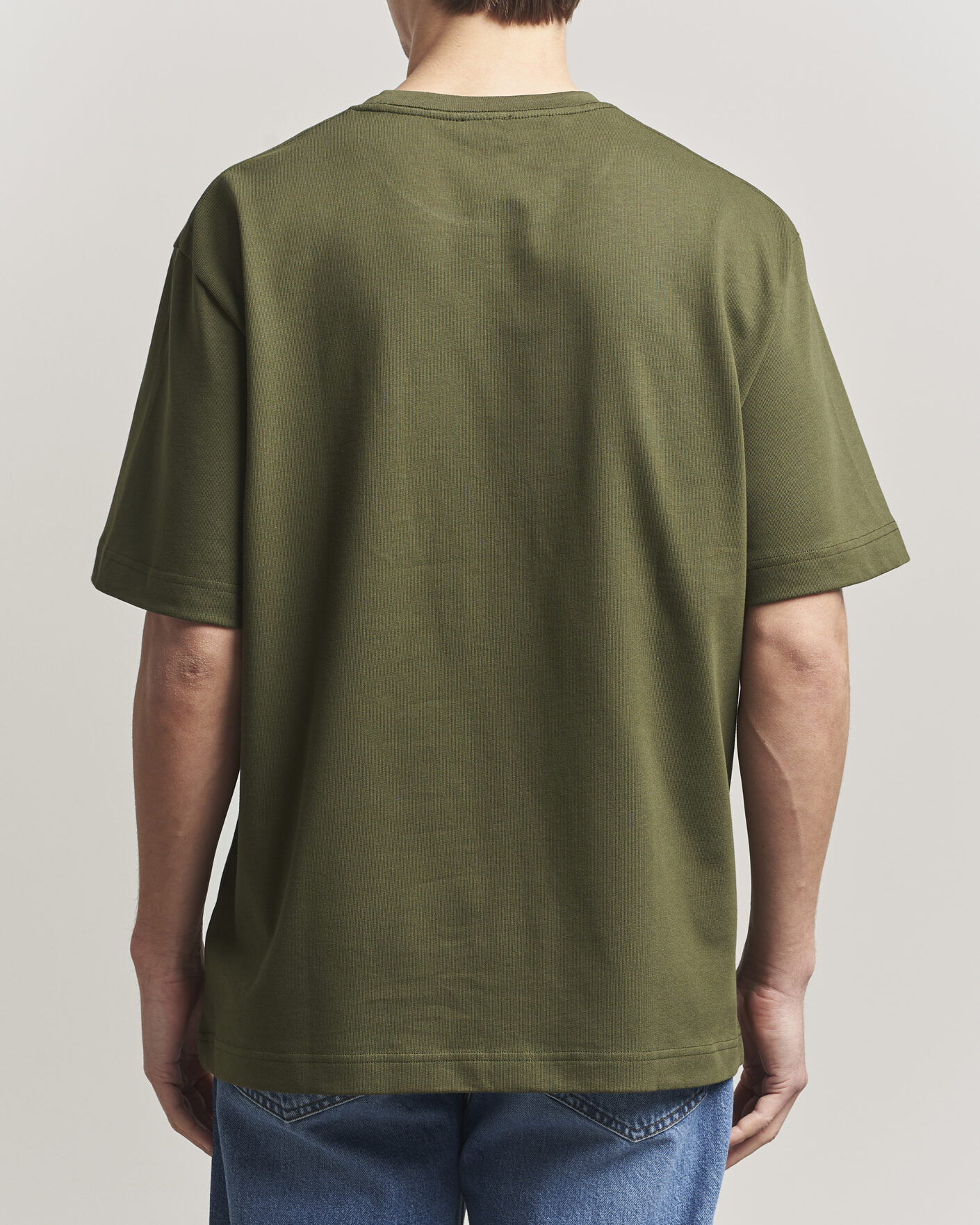 Men | T-Shirts | Filippa K | Heavy Cotton Crew Neck T-Shirt Midnight Green