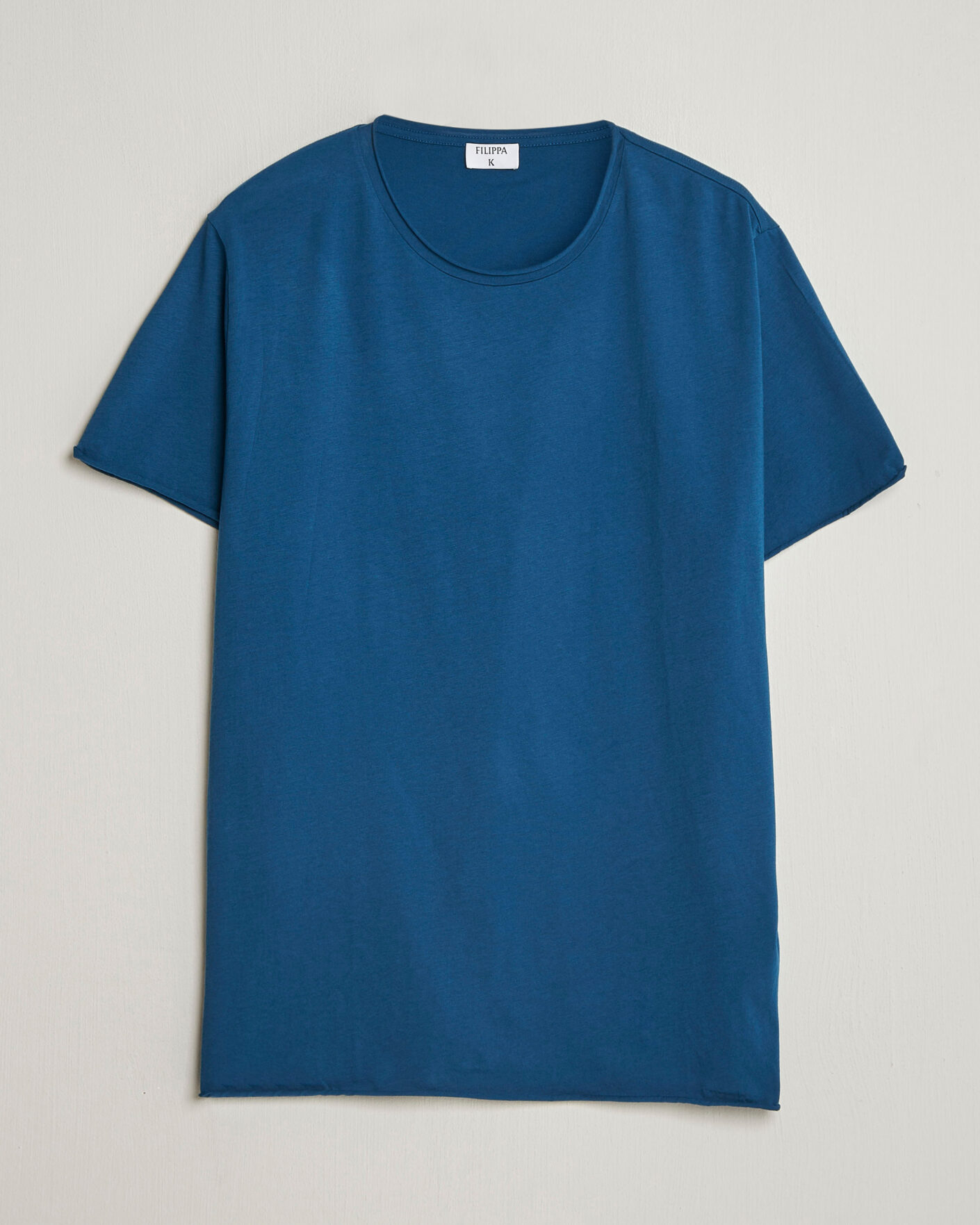 Men | T-Shirts | Filippa K | Roll Neck Crew Neck T-Shirt Night Teal