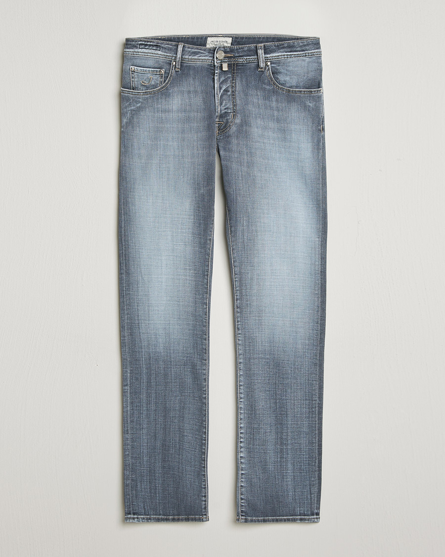 Men | Trousers | Jacob Cohën | Bard Slim Fit Stretch Jeans Light Grey